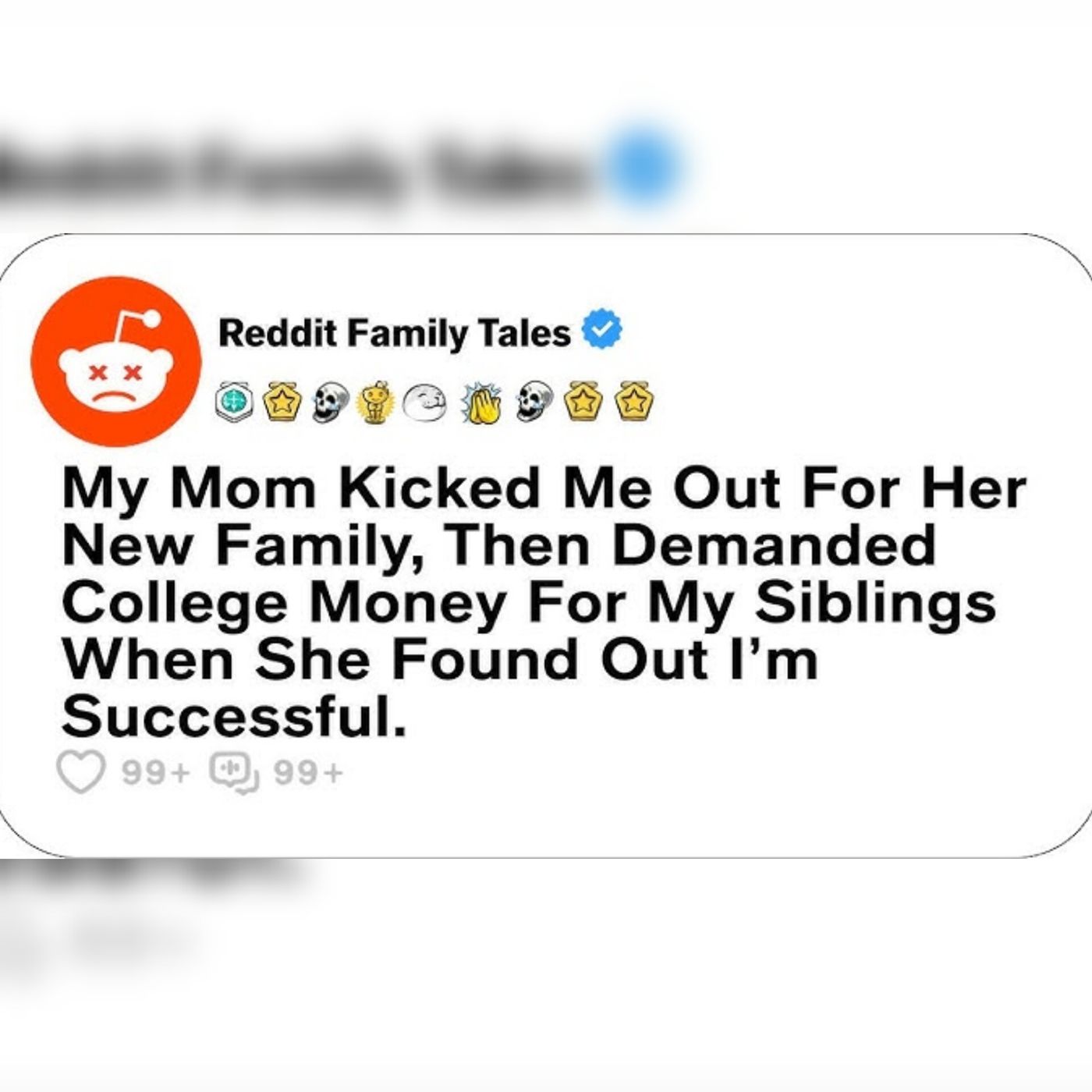 My Mom Kicked Me Out For Her New Family Then Demanded College Money For.... Reddit Family Tales episode artwork
