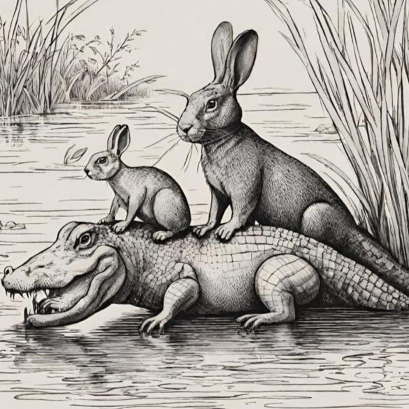El conejo y el cocodrilo