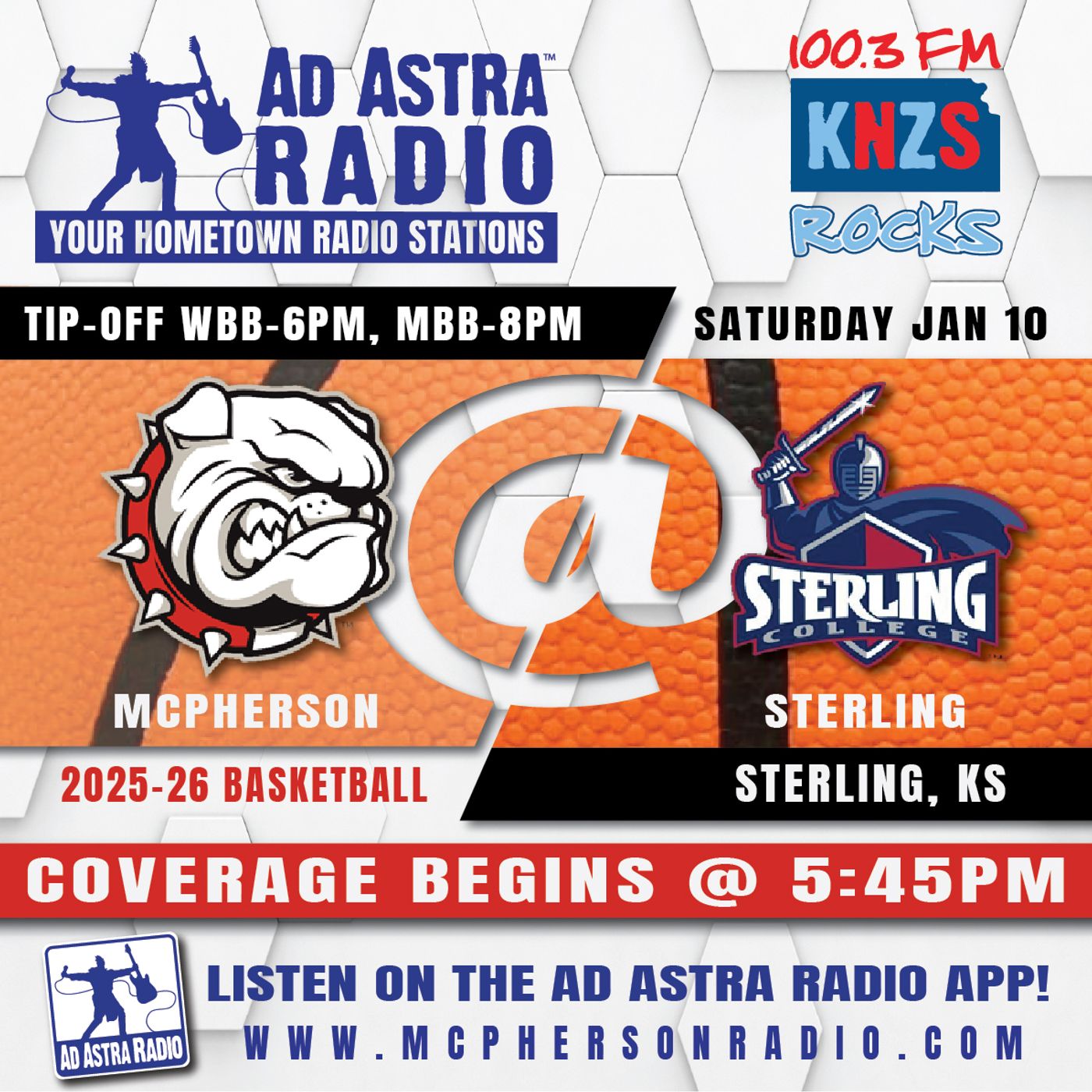 McPherson Bulldogs at Sterling Warriors College Basketball (January 21, 2026) episode artwork