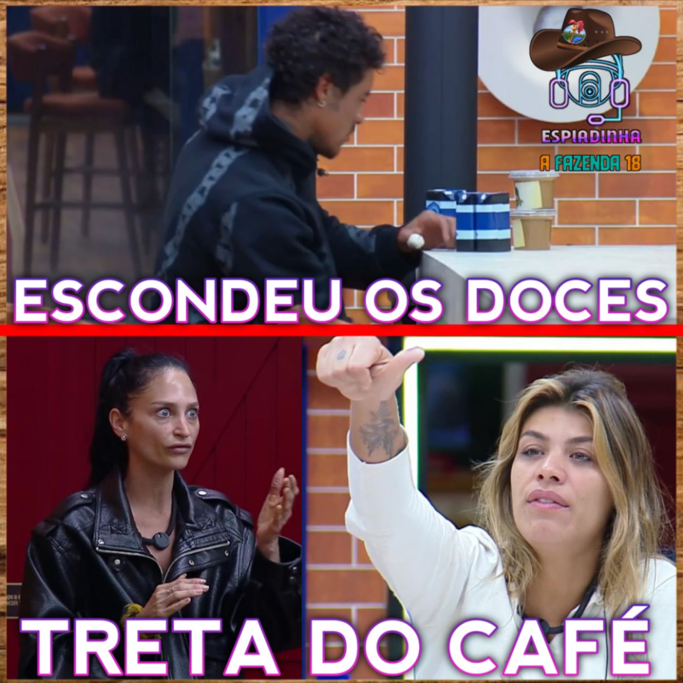 ARIELA TRETA COM FRAN E DANIEL PELO CAFÉ + MURILO ESCONDEU OS DOCES! | A Fazenda 18 episode artwork
