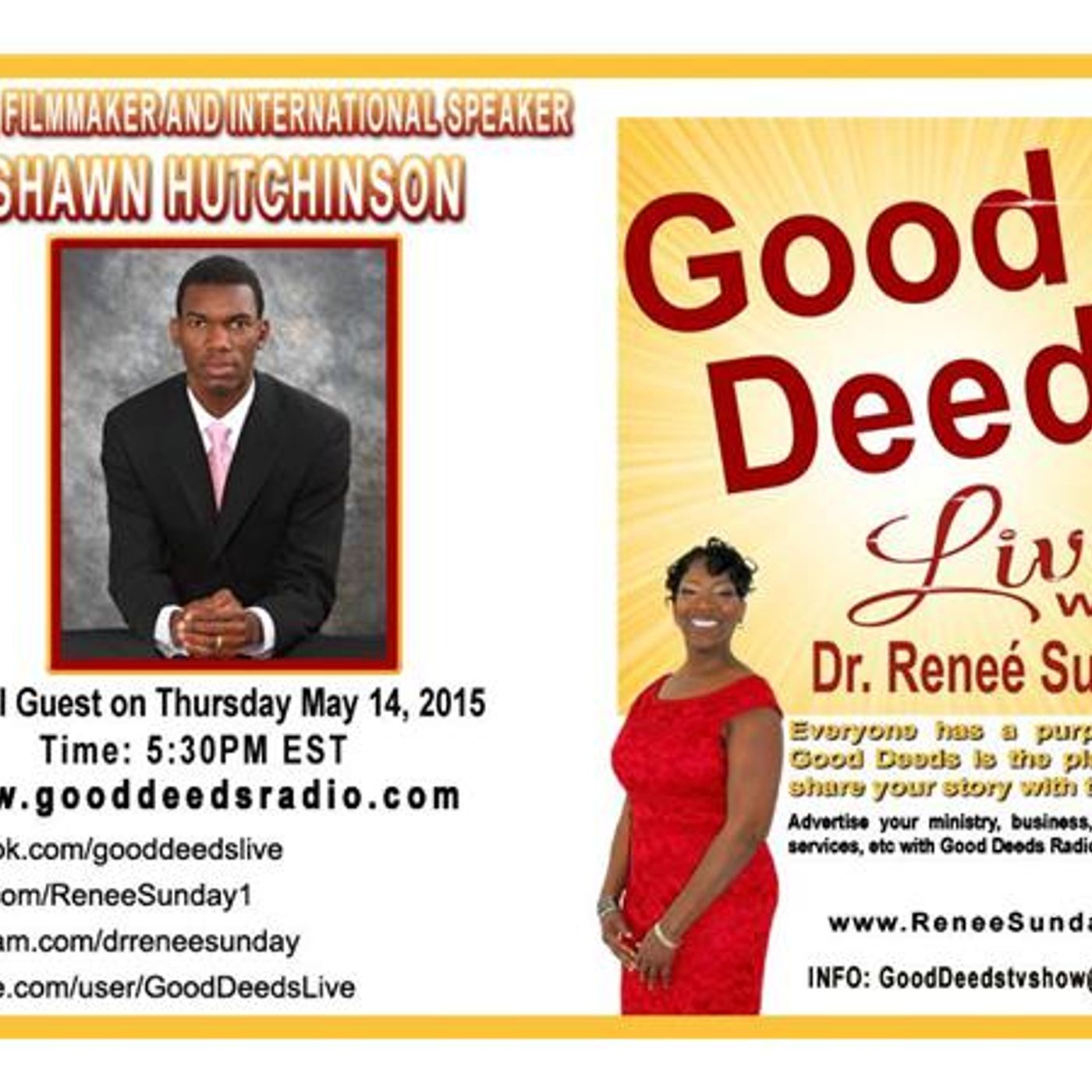 Speaker/Author/Playwrighter/Producer Shawn Hutchinson stops by Good Deeds episode artwork