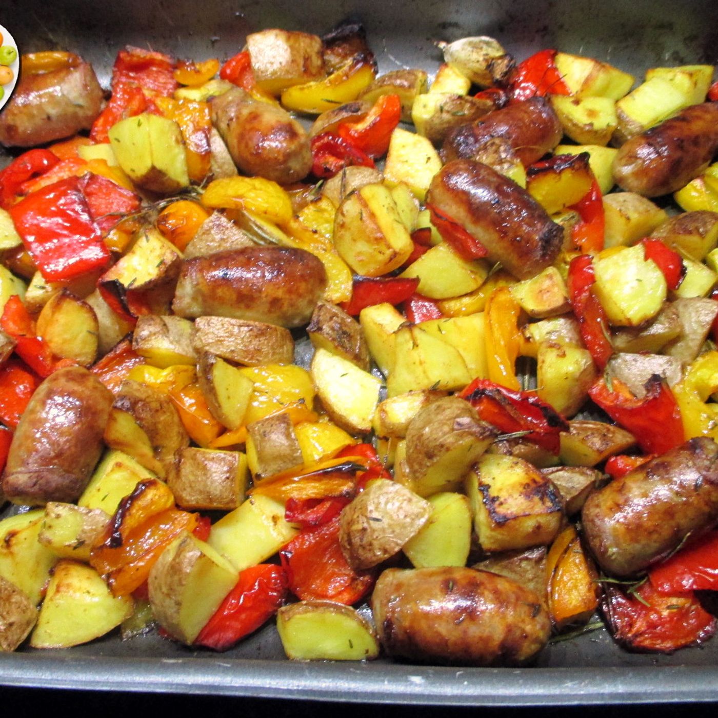 Salsiccia con patate e peperoni