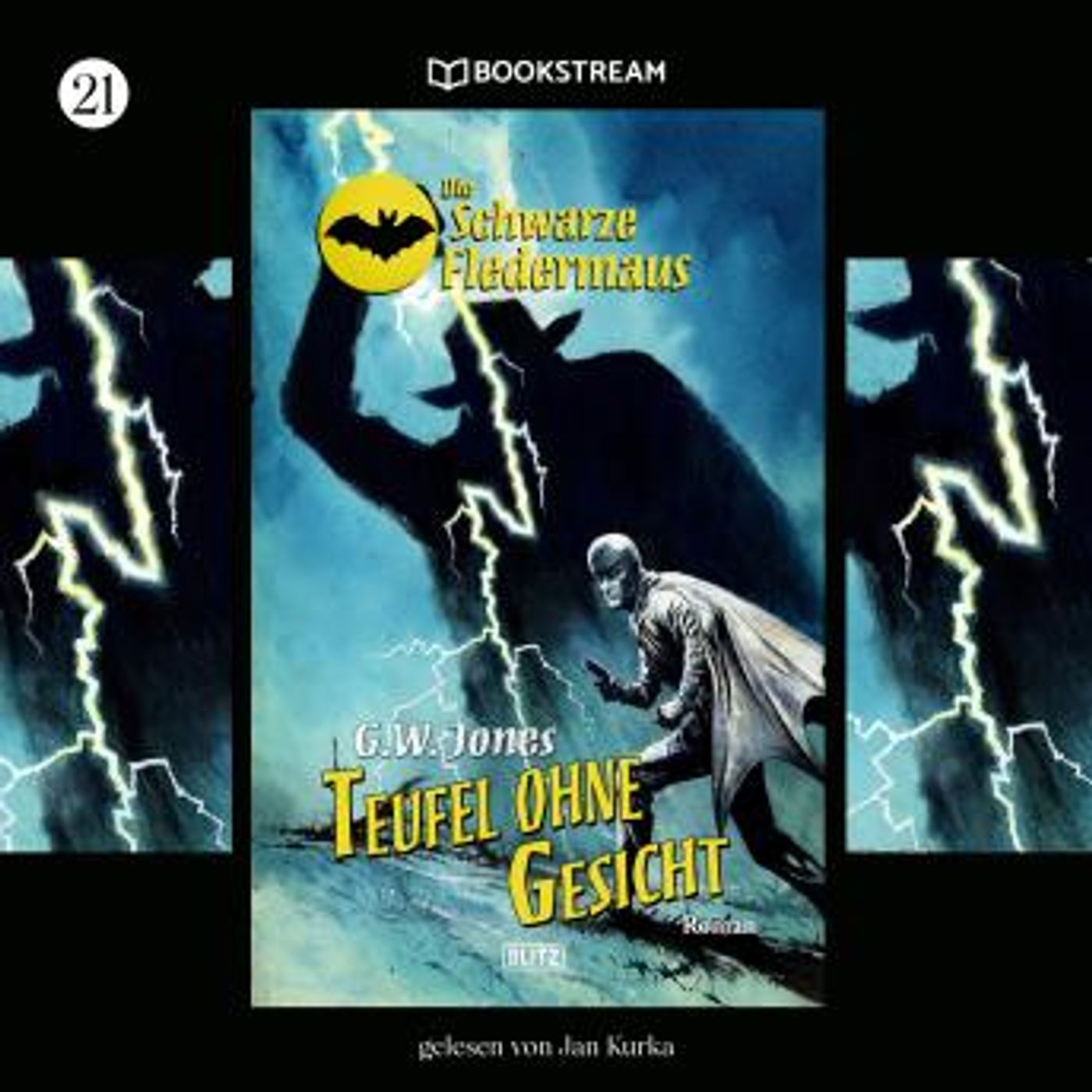 [German] - Teufel ohne Gesicht - Die Schwarze Fledermaus, Folge 21 (Ungekürzt) by G. W. Jones episode artwork