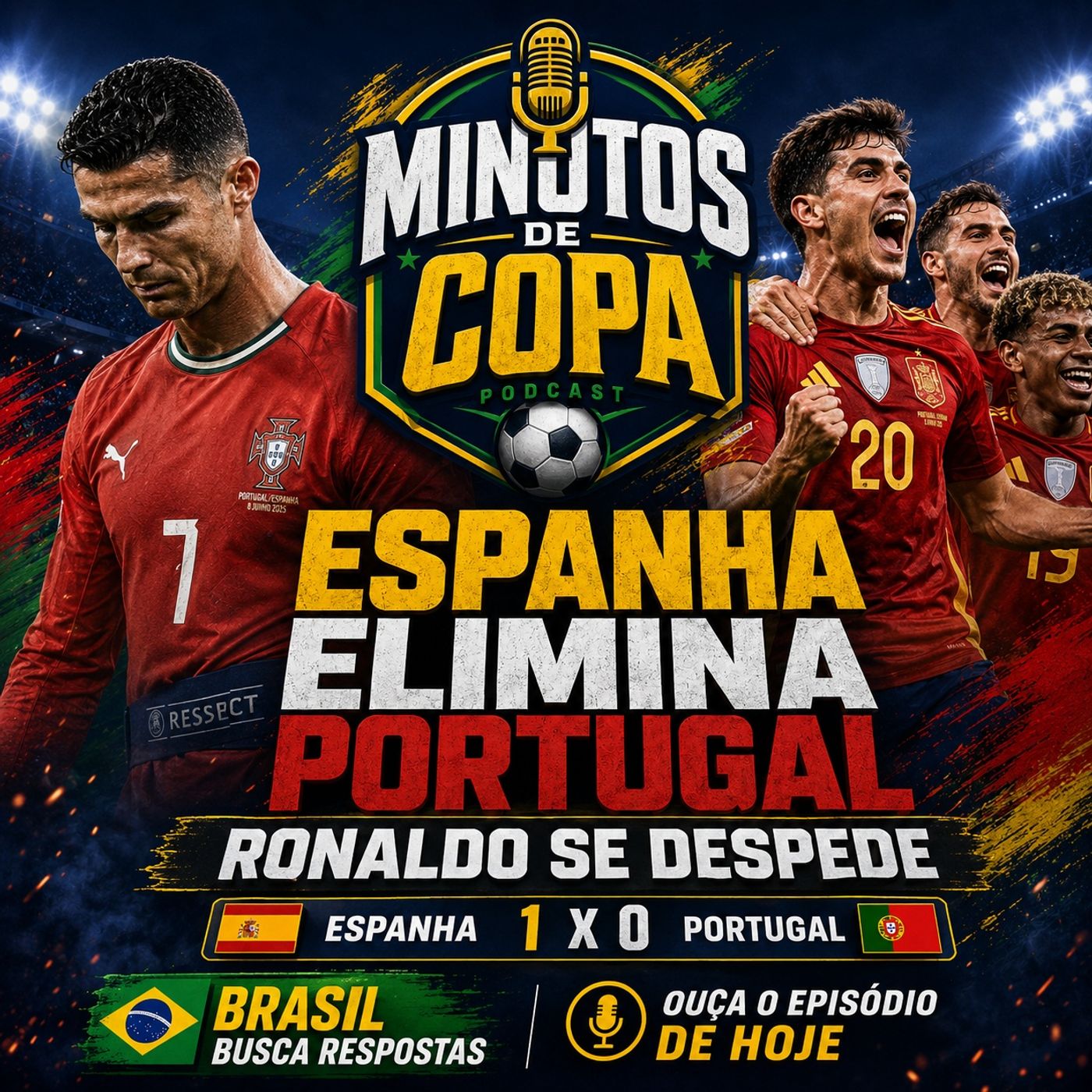 Copa do Mundo 2026: Espanha elimina Portugal, Estados Unidos eliminado e a entrevista de Ancelotti episode artwork