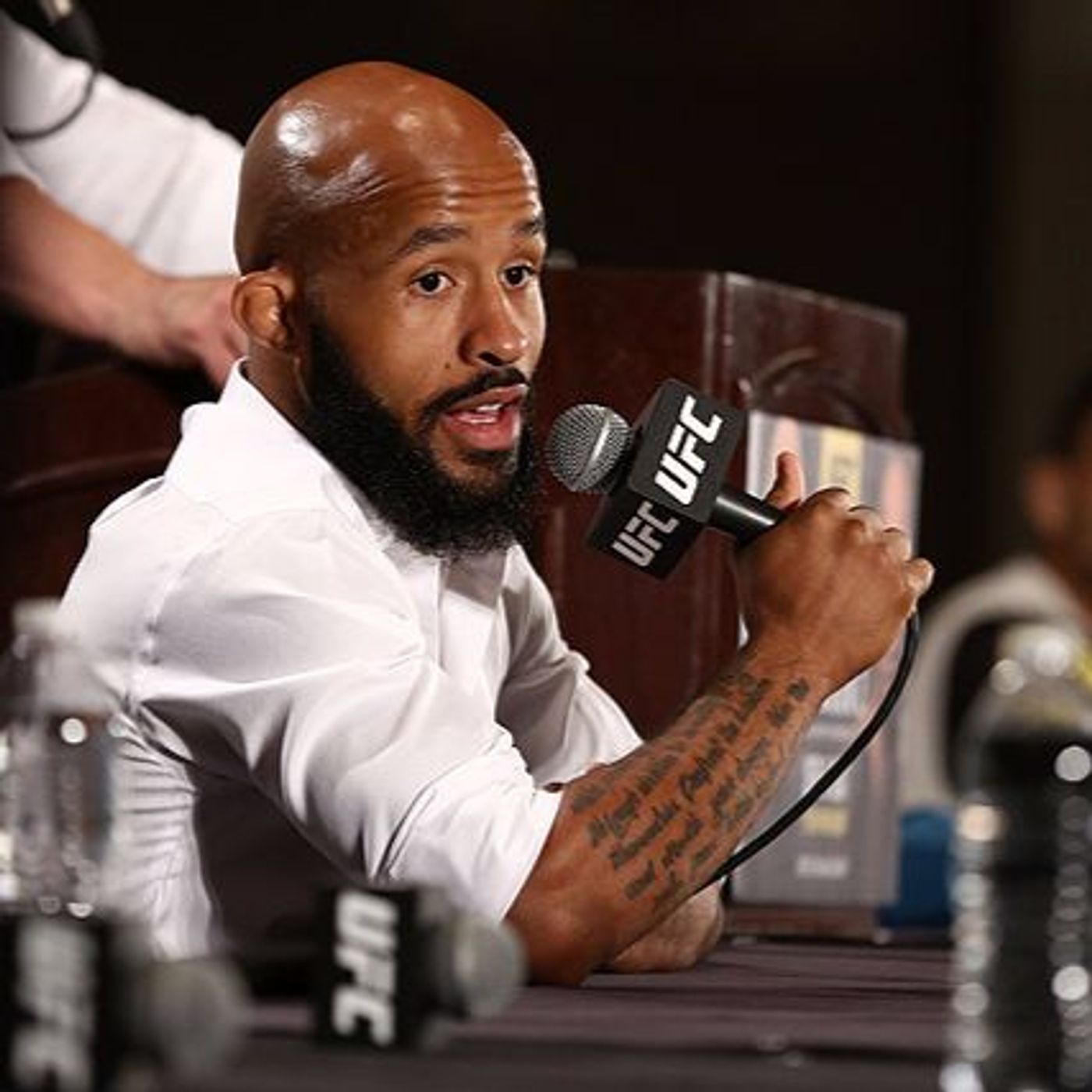 Press Row: Jordan Breen and Todd Martin on DJ vs. the UFC, Johnson's Motives, Hot Takes episode artwork