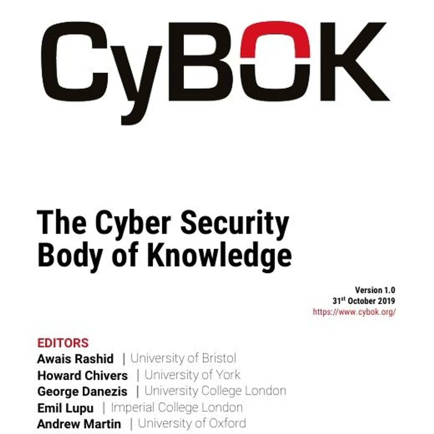CYBOK: The Cyber Security Body of Knowledge