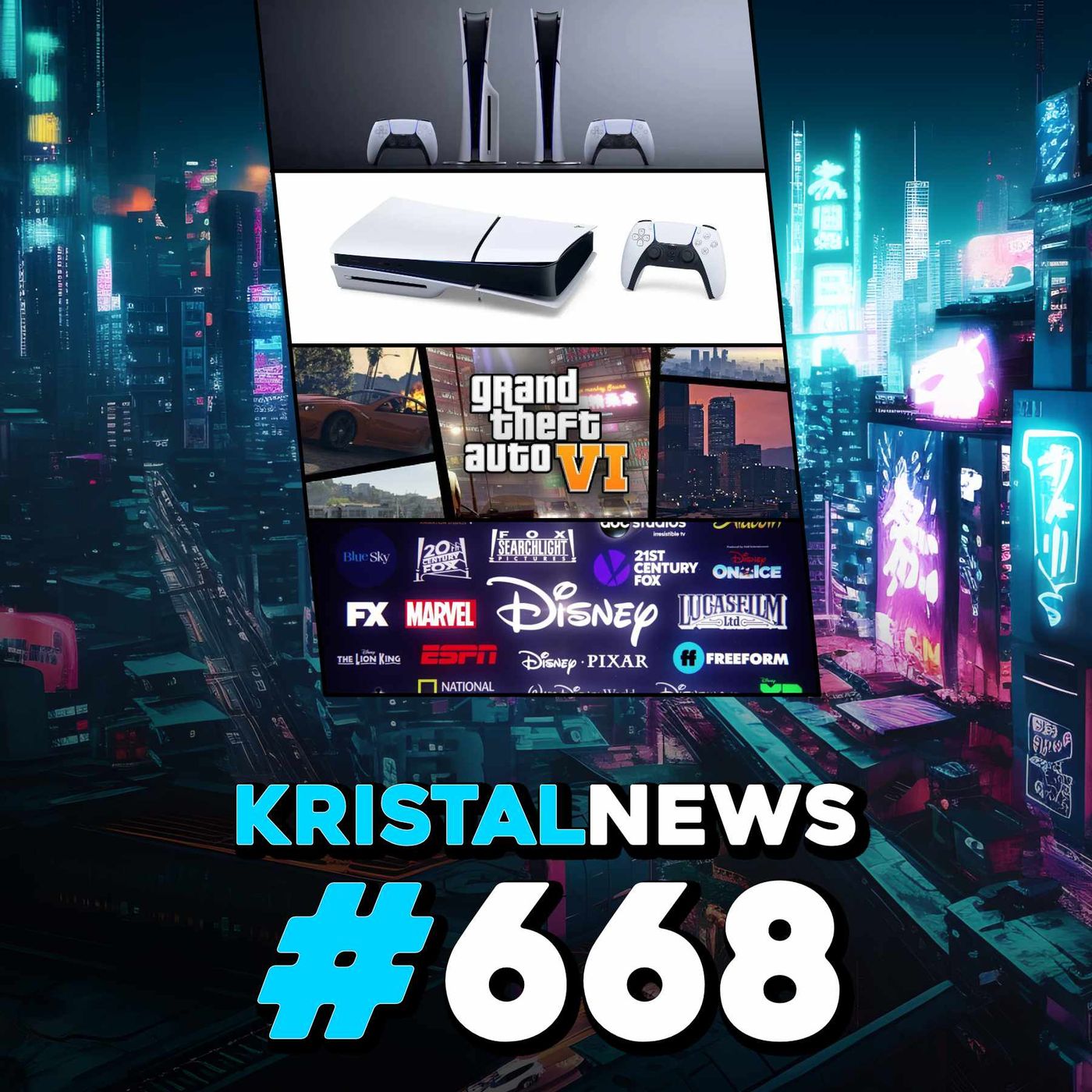 PRESENTATA PS5 SLIM! | GTA 6 RIVOLUZIONE GRAFICA? | DISNEY si BUTTA nel GAMING? ▶ #KristalNews 668 episode artwork