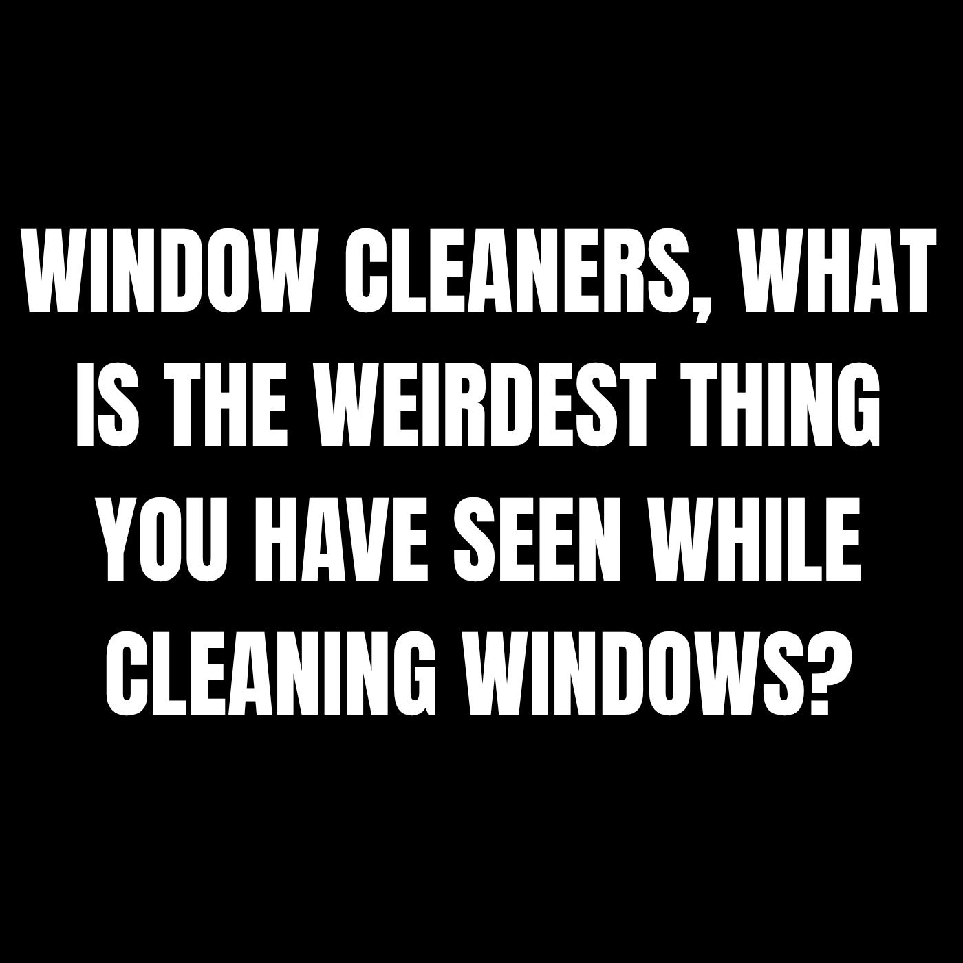 Window Cleaners, What Is The Weirdest Thing You Have Seen While Cleaning Windows?