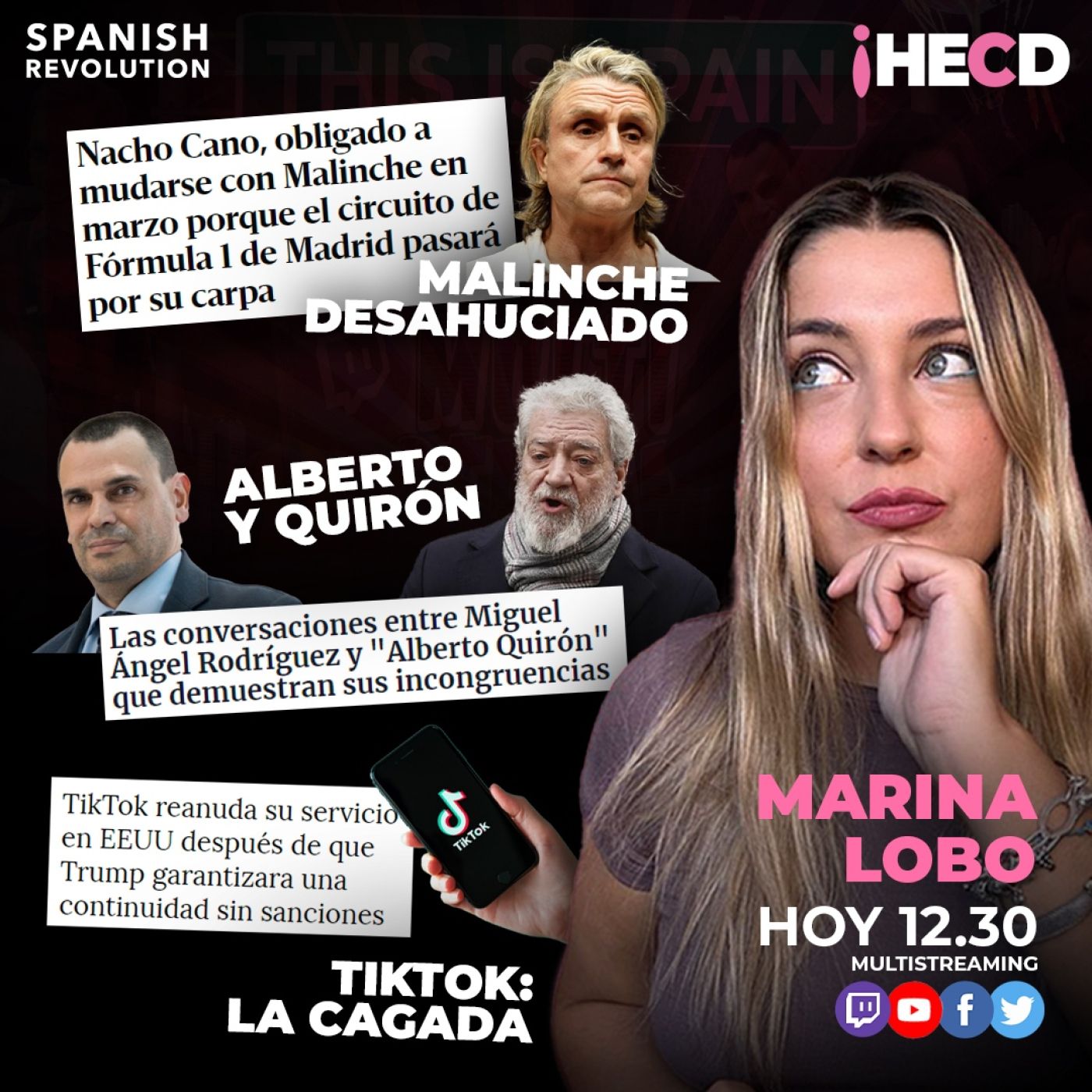 HECD! 504 Marina Lobo - Malinche desahuciado + Alberto Quirón + La cagada de Tiktok +la última de Ana Obregón