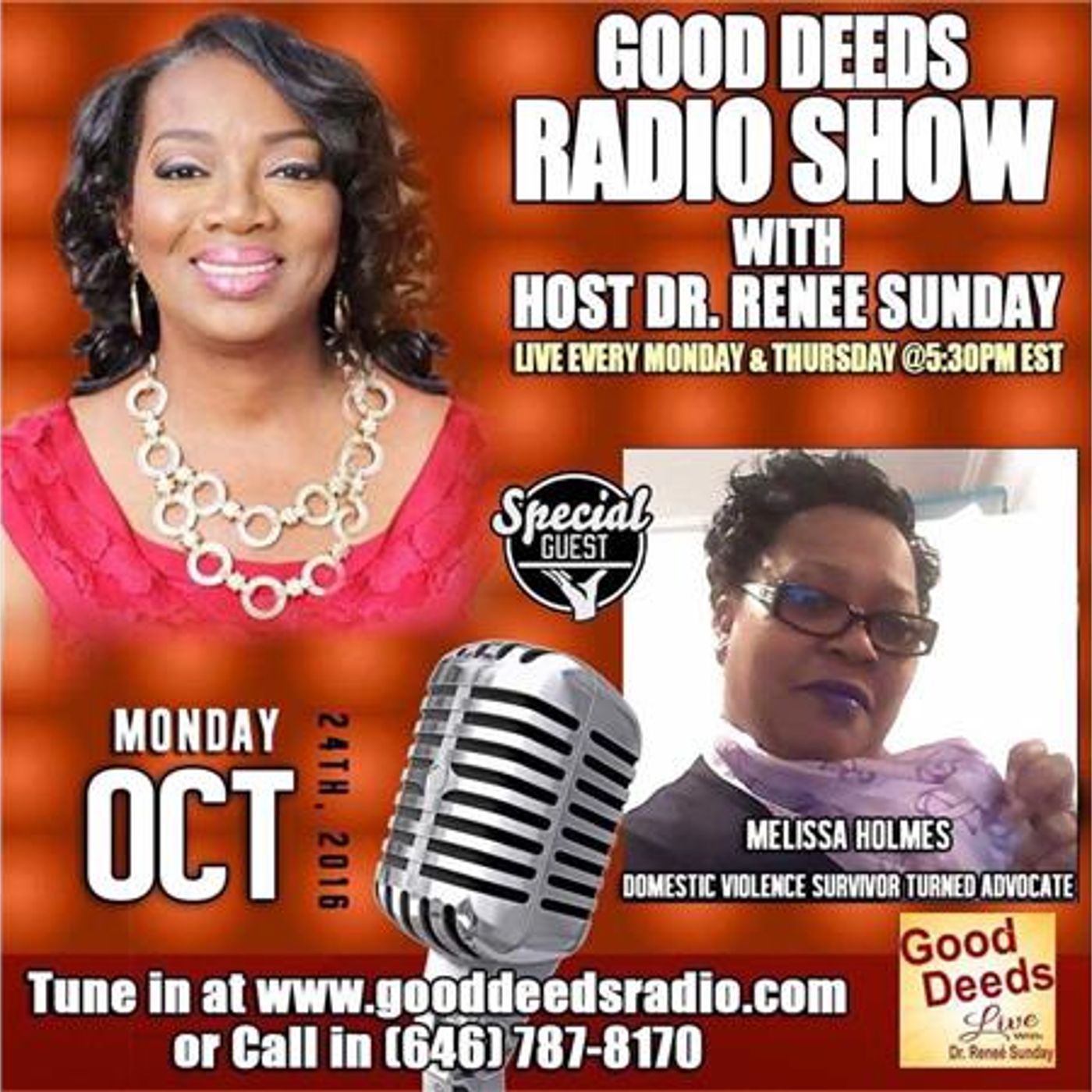 Domestic Violence Survivor Turned Advocate Melissa Holmes shares on Good Deeds episode artwork