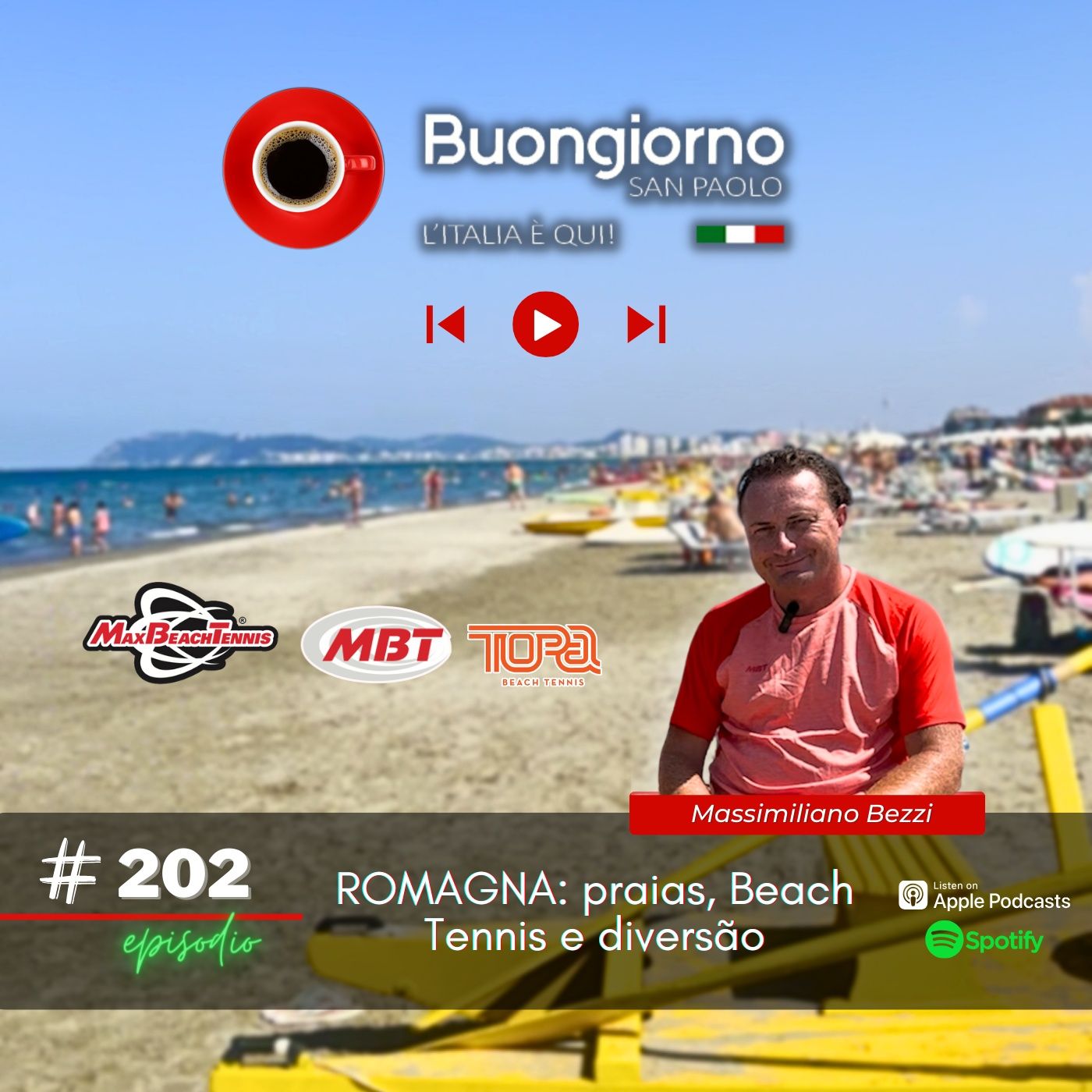 #202 ROMAGNA: Praias, Beach Tennis e divers﻿ão - com Max Bezzi (MBT)