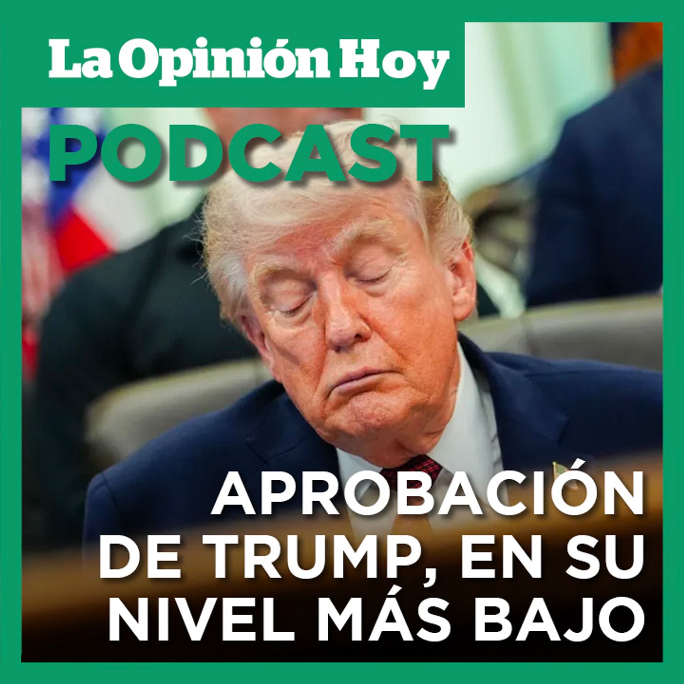 Trump cae a su nivel más bajo de aprobación en su segundo mandato.