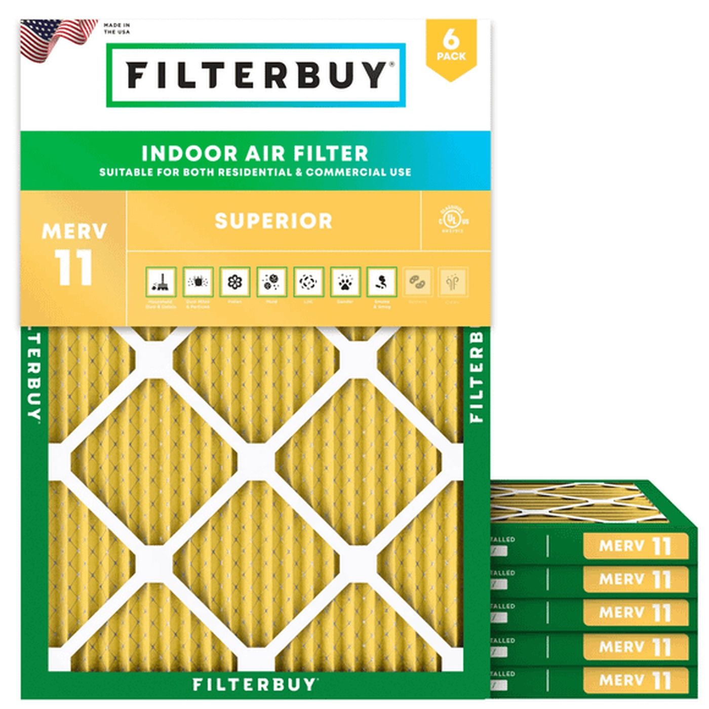 Best MERV 11 13.25x17.75x1 Furnace & HVAC Air Conditioner Filters