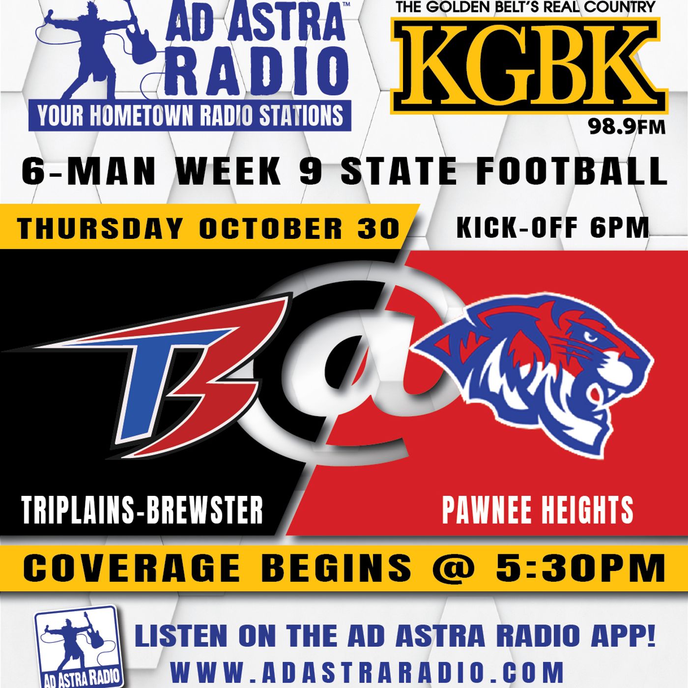 Triplains-Brewster Titans at Pawnee Heights Tigers Football (October 30, 2025) episode artwork