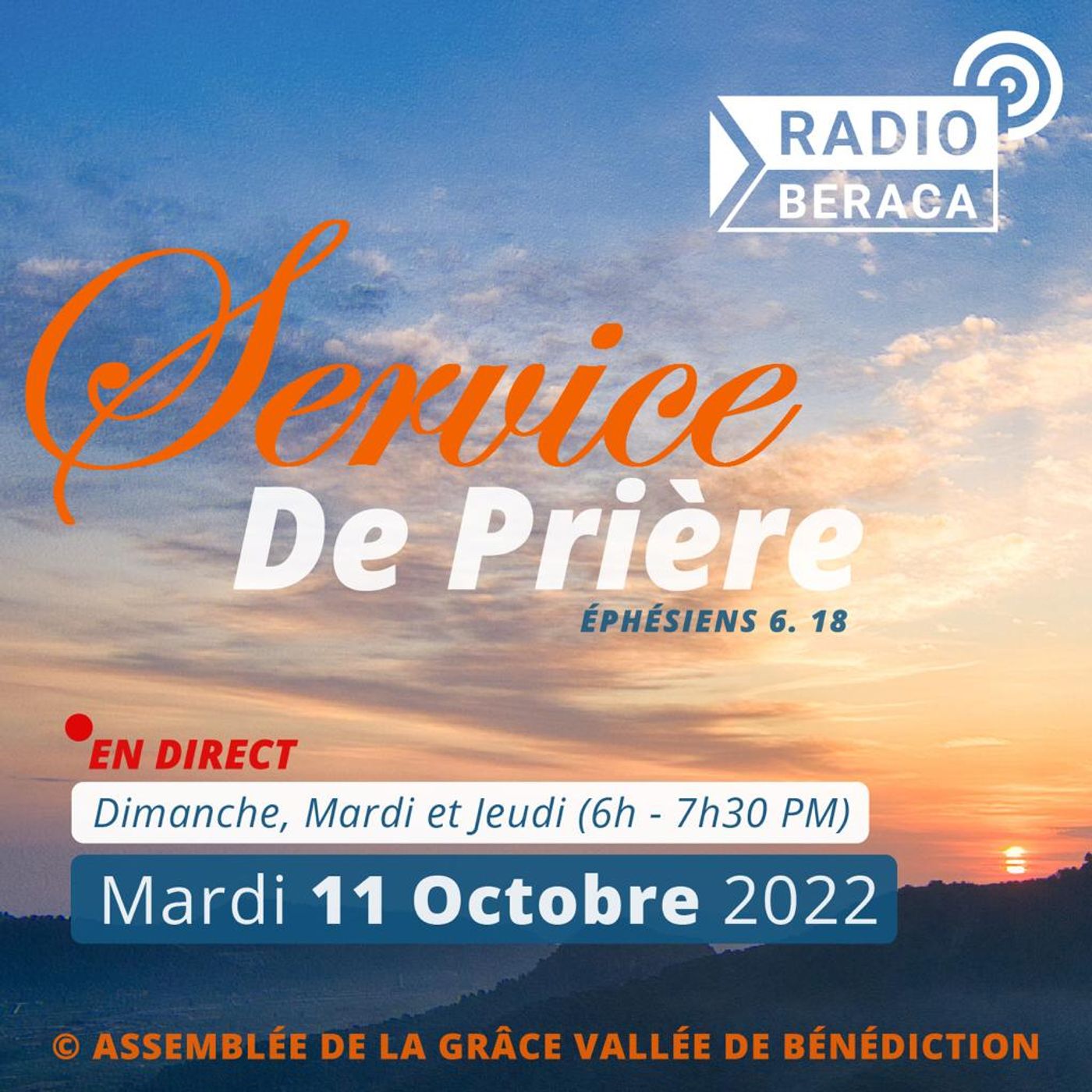 Mardi 11 octobre 2022.- Service de prière episode artwork