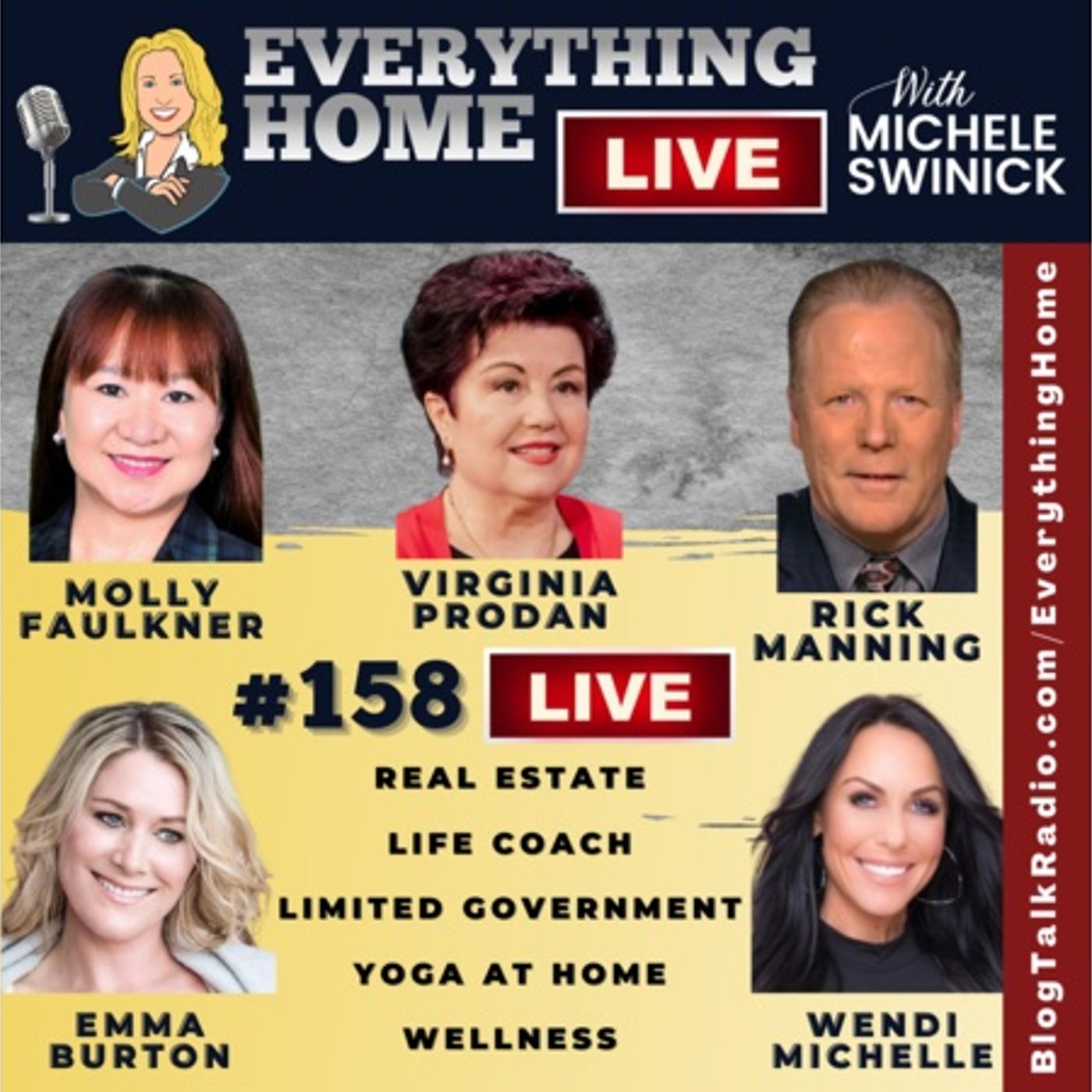 158 LIVE: Real Estate, Life Coach, Limited Government, Yoga At Home, Wellness episode artwork