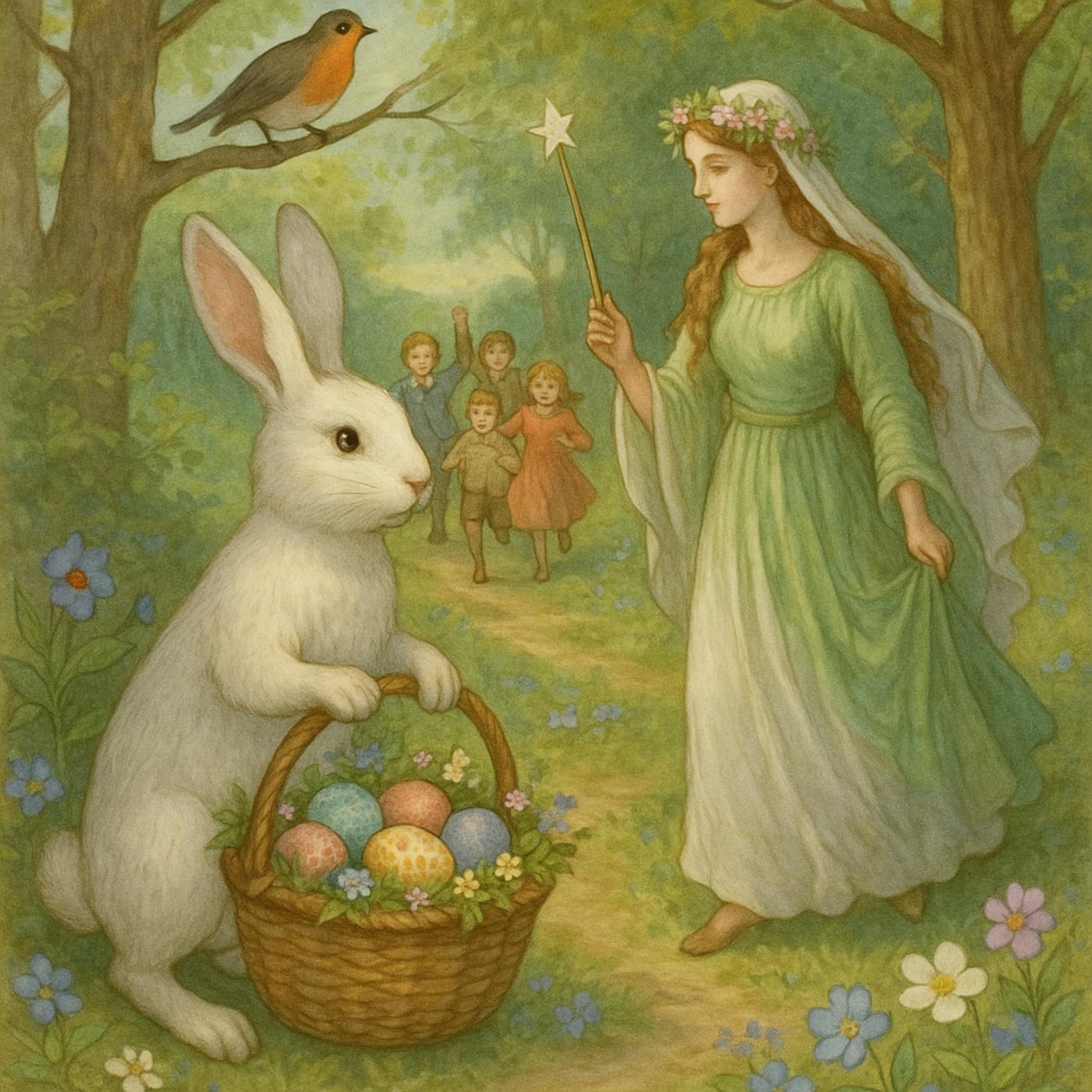 Ostara The Spring Goddess - The Hare and The Sparrow (Premium) episode artwork