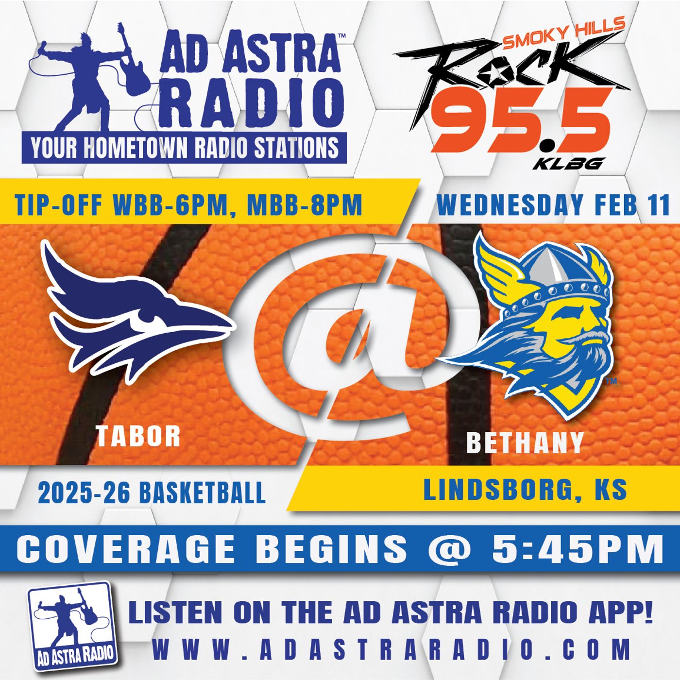 Tabor Bluejays at Bethany Swedes Mens College Basketball (February 11, 2026) episode artwork