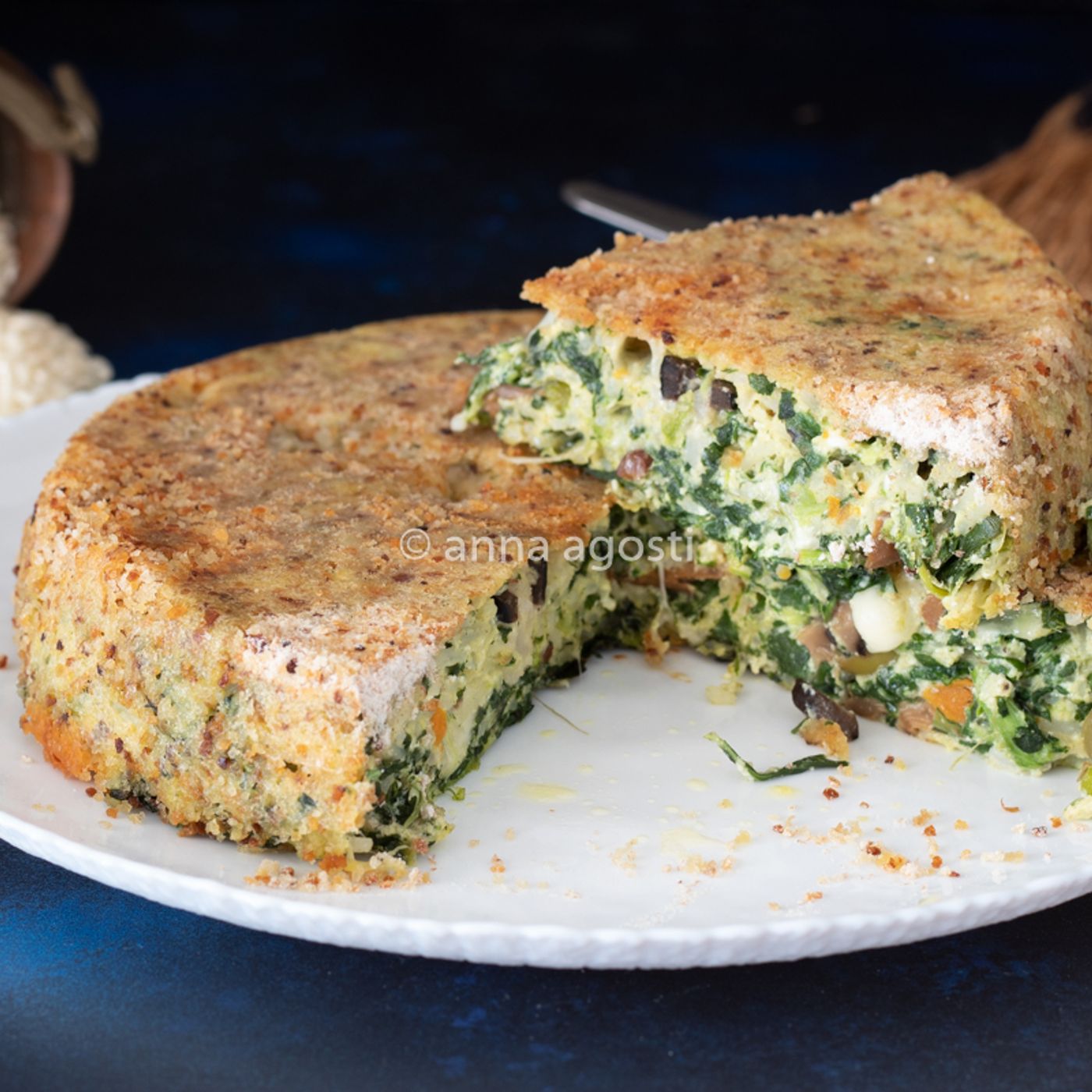 Terrina di riso e spinaci al forno (piatto di recupero)