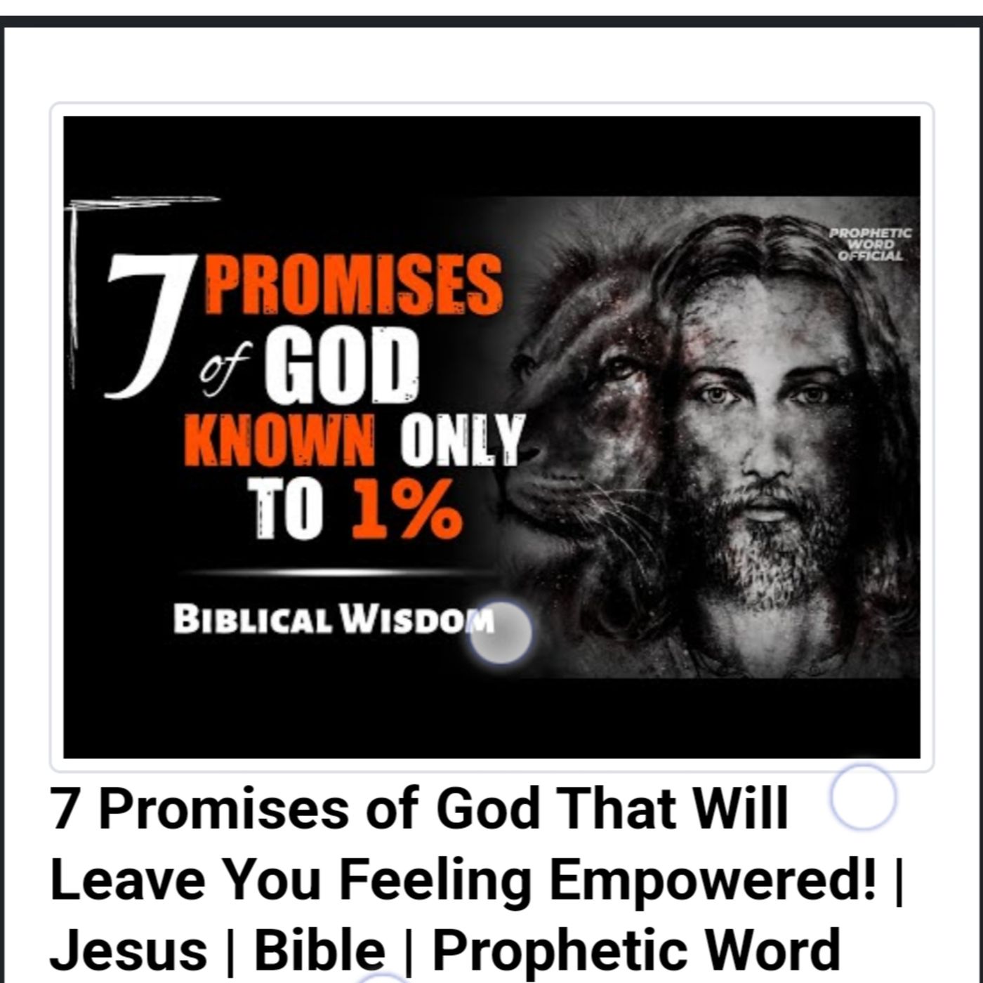 7 Promises of God That Will Leave You Feeling Empowered! | Jesus | Bible | Prophetic Word episode artwork
