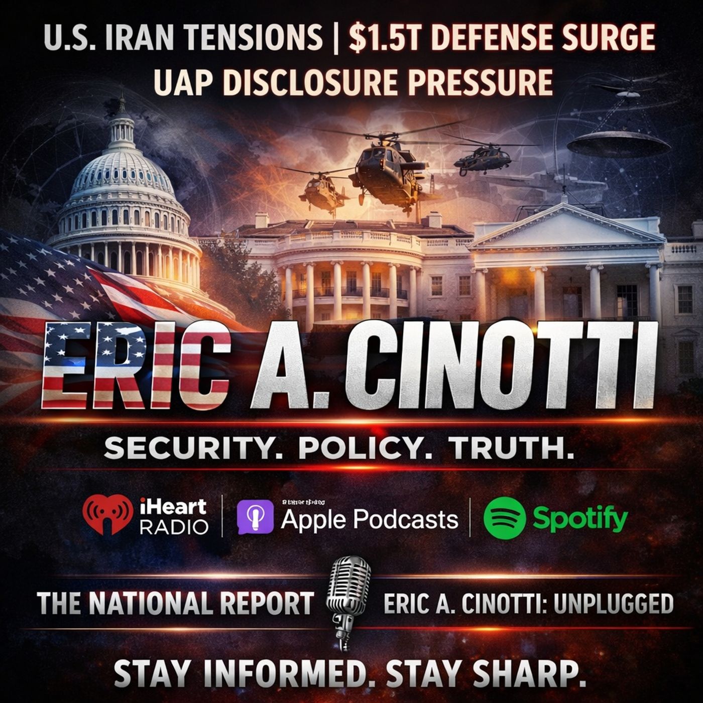 Iran UFO Sightings 2026 Eric A Cinotti Trump UFO Disclosure Aliens gov UAP Files Ceasefire Oil Impact episode artwork