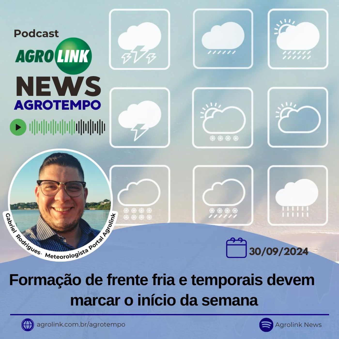 Formação de frente fria e temporais devem marcar o início da semana episode artwork