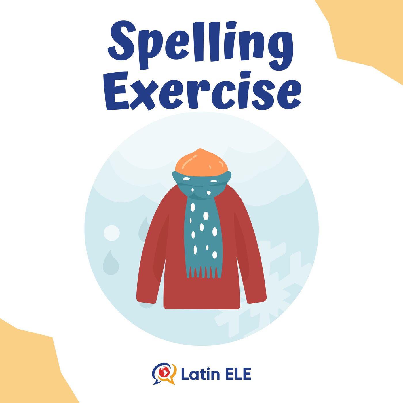 76. Winter Spanish Vocabulary ☔️ (Spelling Exercise)