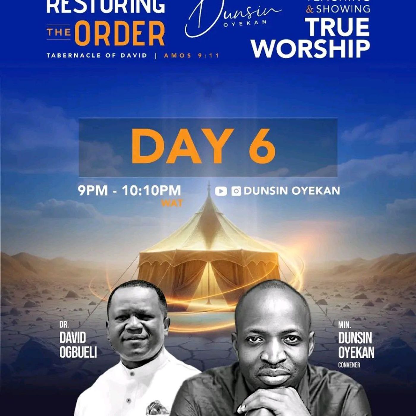RESTORING THE ORDER 2026 WITH DR. DAVID OGBUELI