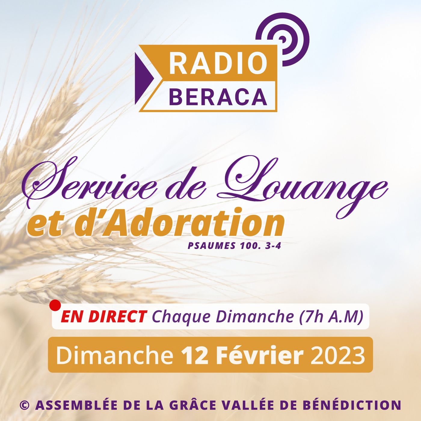Dimanche 12 février 2023.- Culte de louange et d'adoration episode artwork