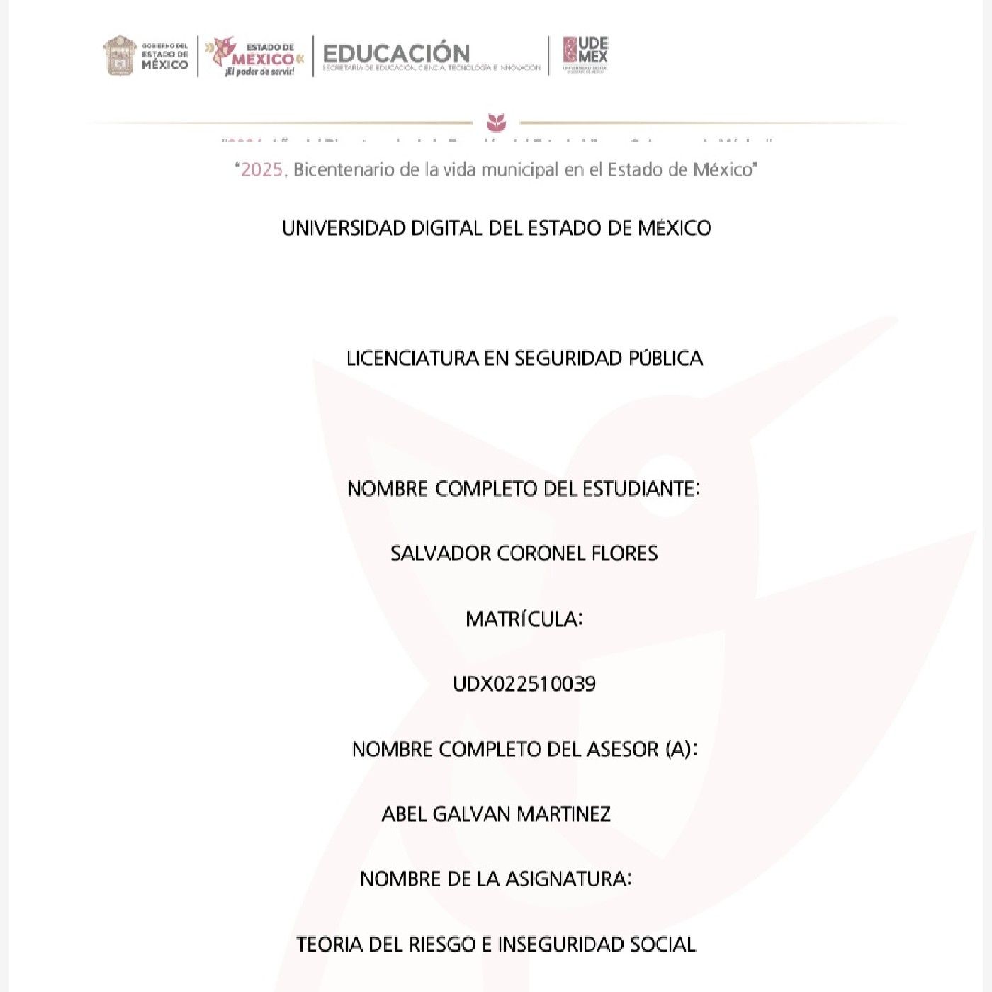 Teoria del riesgo e inseguridad social