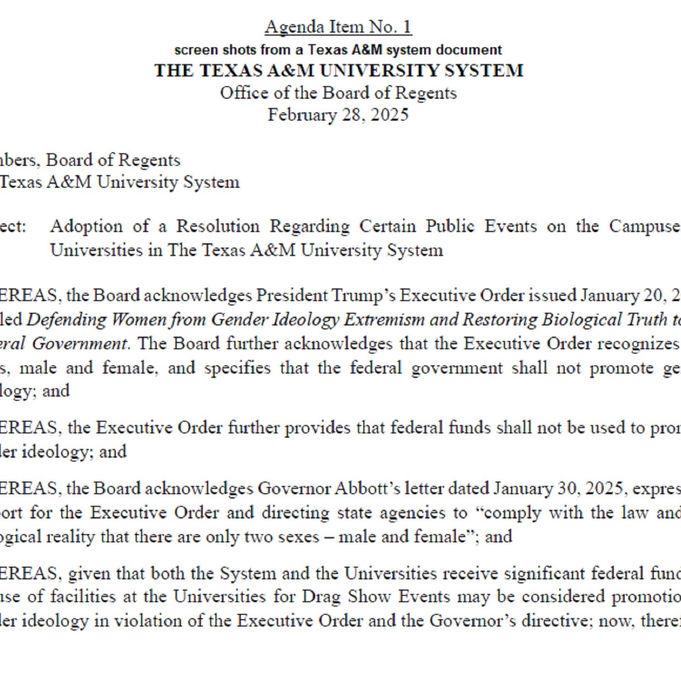 Texas A&M system board of regents bans drag shows at all 11 universities episode artwork