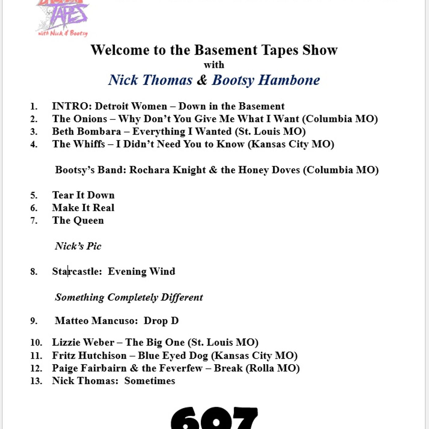 The Basement Tapes with NIck & Bootsy #607