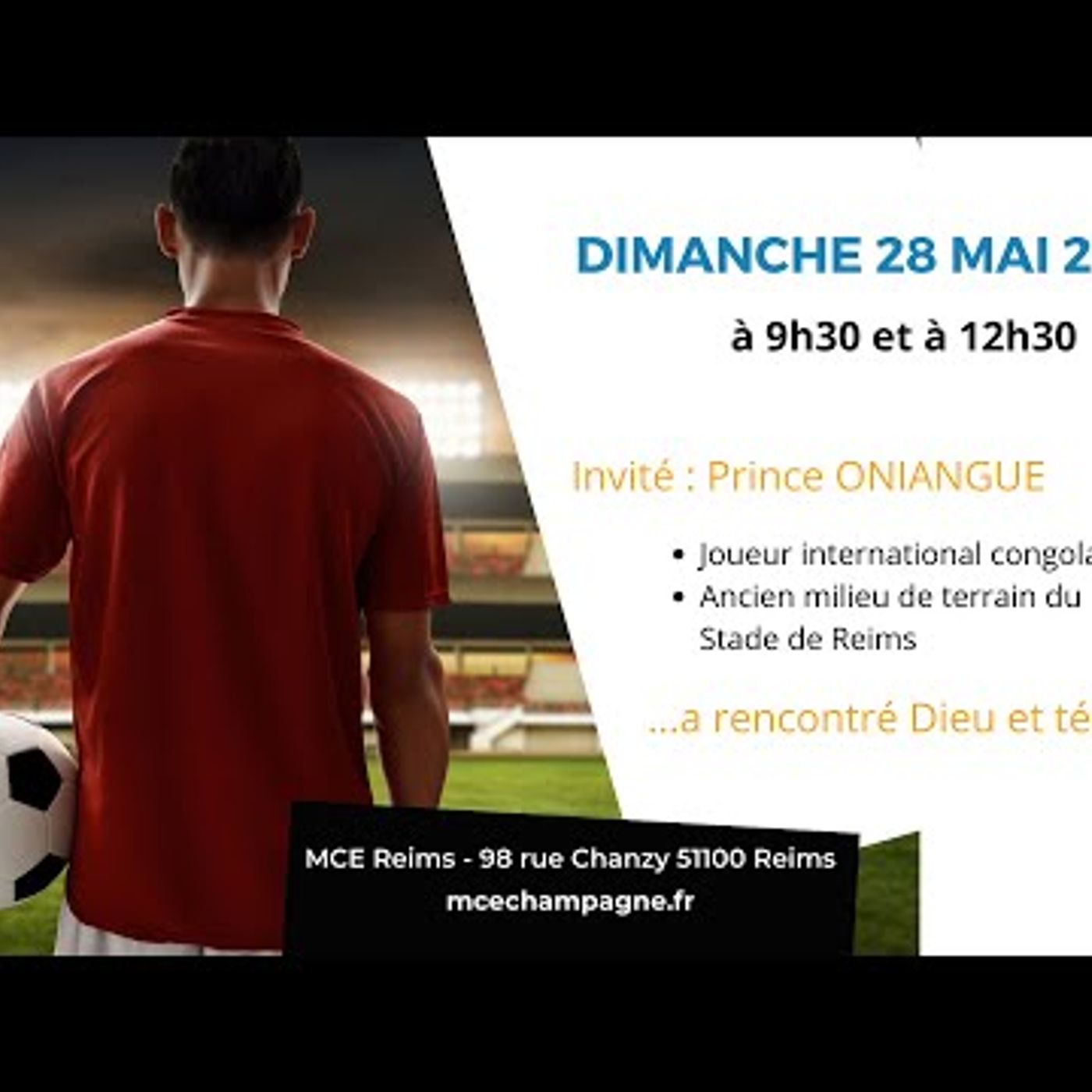 Mission Chrétienne de Reims - PRINCE ONIANGUE - Le facteur de bénédictions - Dimanche 28 Mai 2023