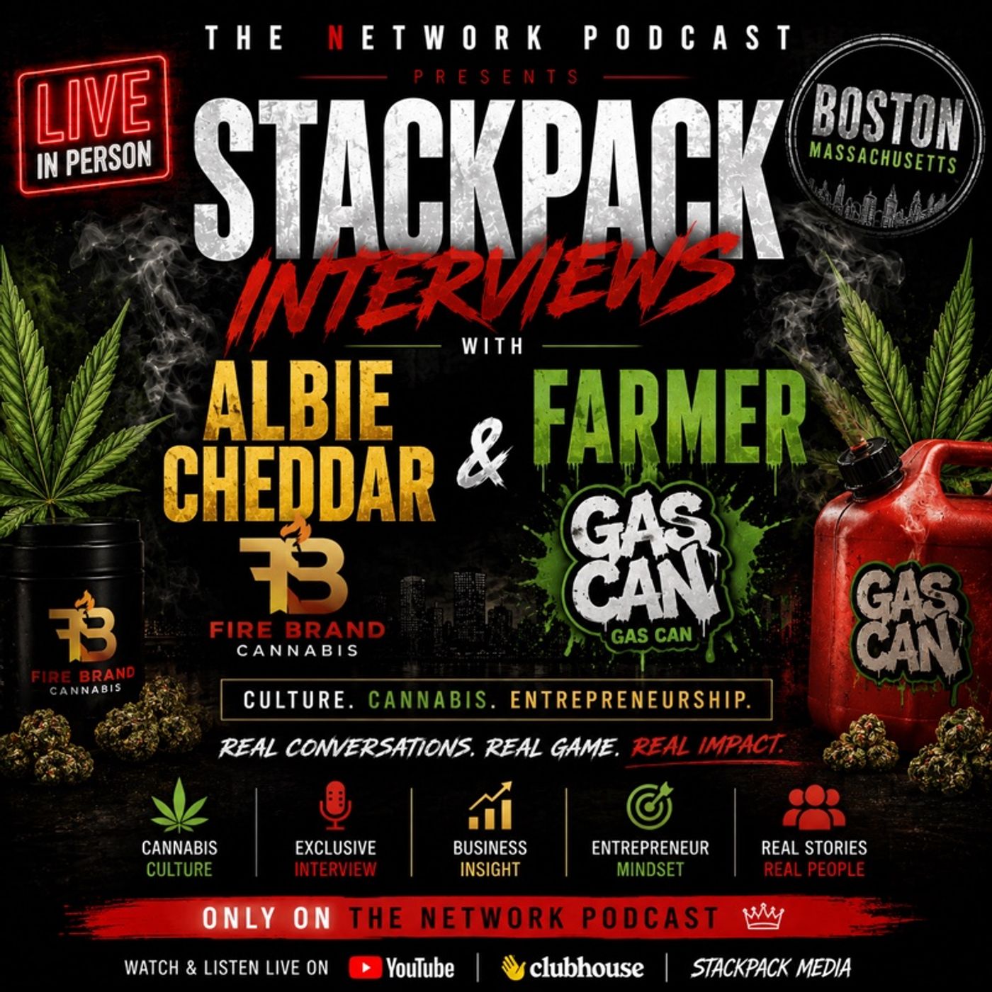 Albie Cheddar x Farmer (Gas Can) x Stackpack - FIRE BRAND INTERVIEW🔥🔥 episode artwork