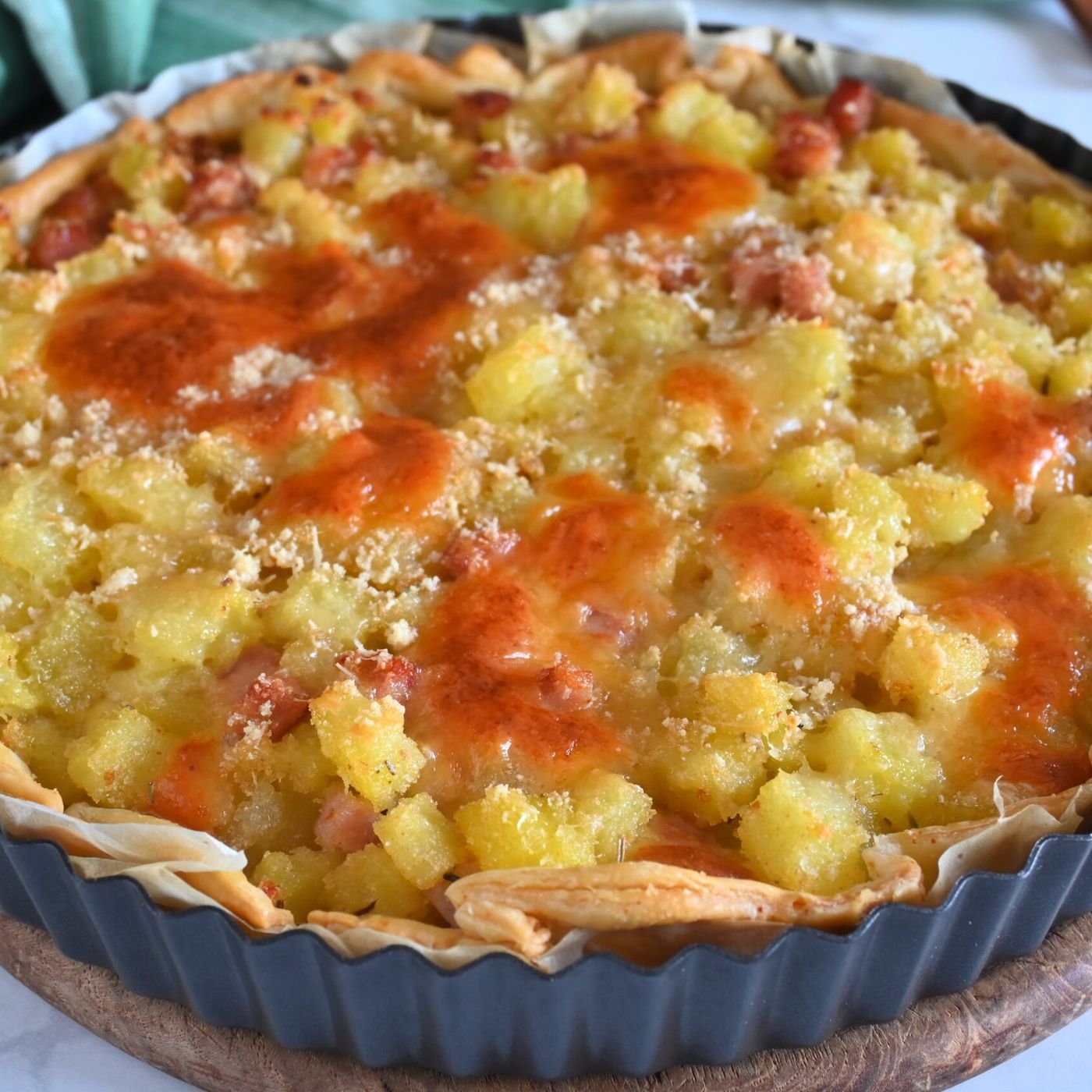 Torta Salata Patate e Prosciutto facile e veloce