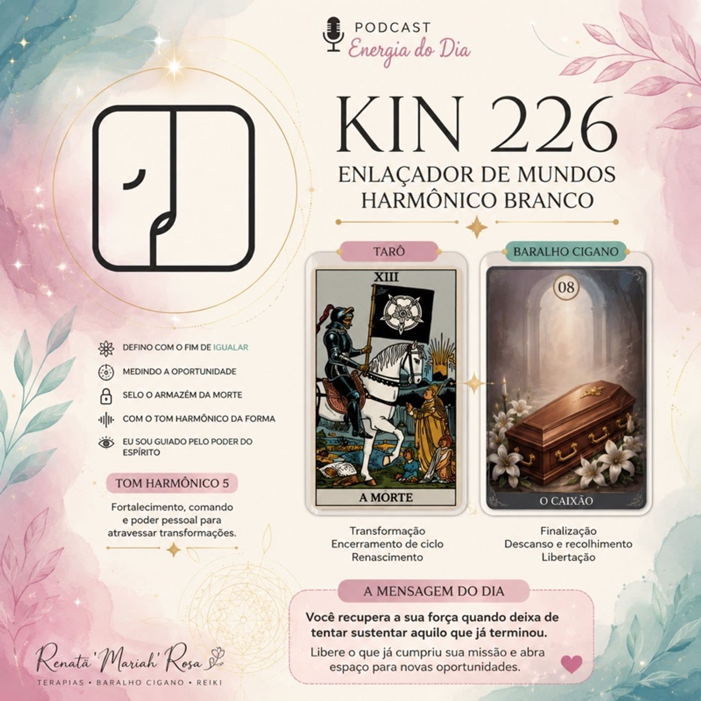 ENERGIA DO DIA  KIN 226 — ENLAÇADOR DE MUNDOS HARMÔNICO BRANCO episode artwork