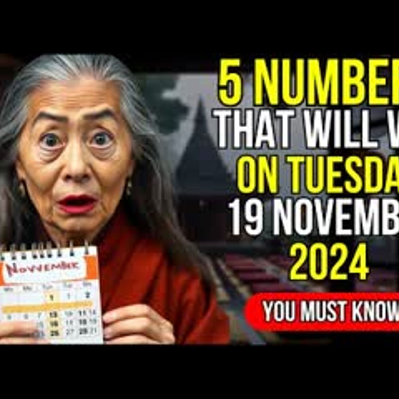 Lucky Numbers 5 NUMBERS TO WIN JACKPOT on Tuesday 19th NOVEMBER