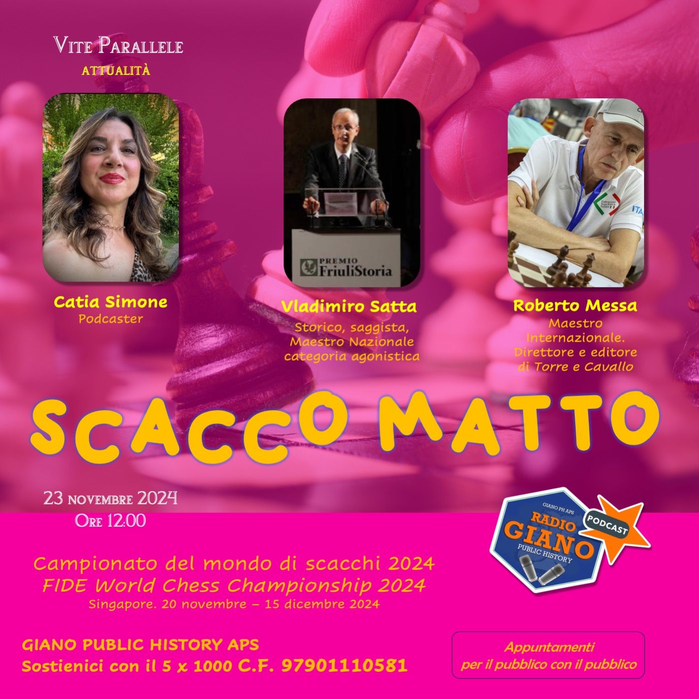 SCACCO MATTO | Catia Simone dialoga con Vladimiro Satta e Roberto Messa