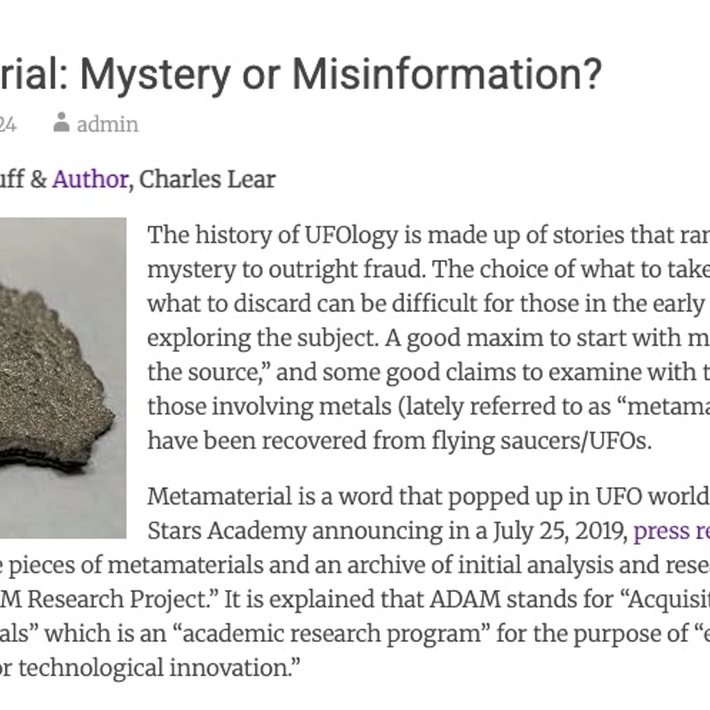 cover of episode AudioBlog: Metamaterial: Mystery or Misinformation?