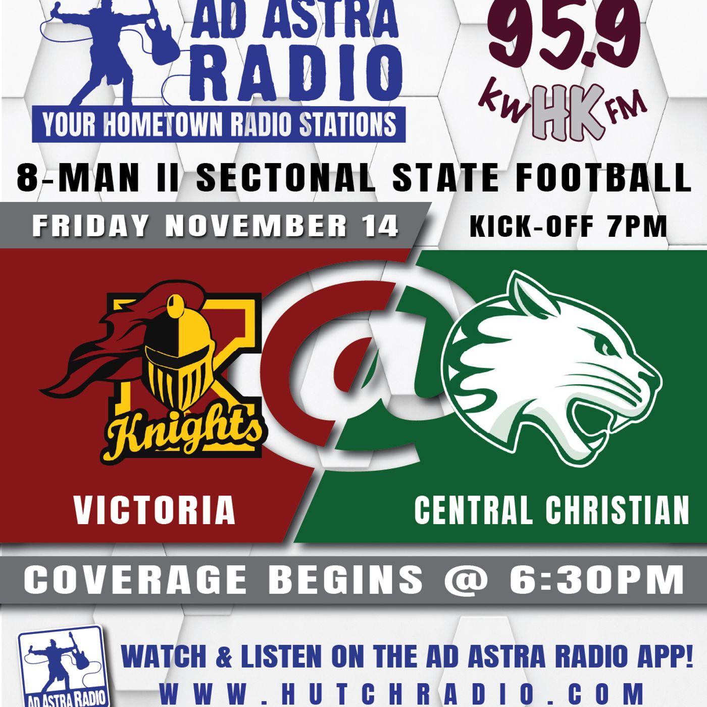 Victoria Knights at Hutchinson Central Christian Cougars Football (November 14, 2025) episode artwork