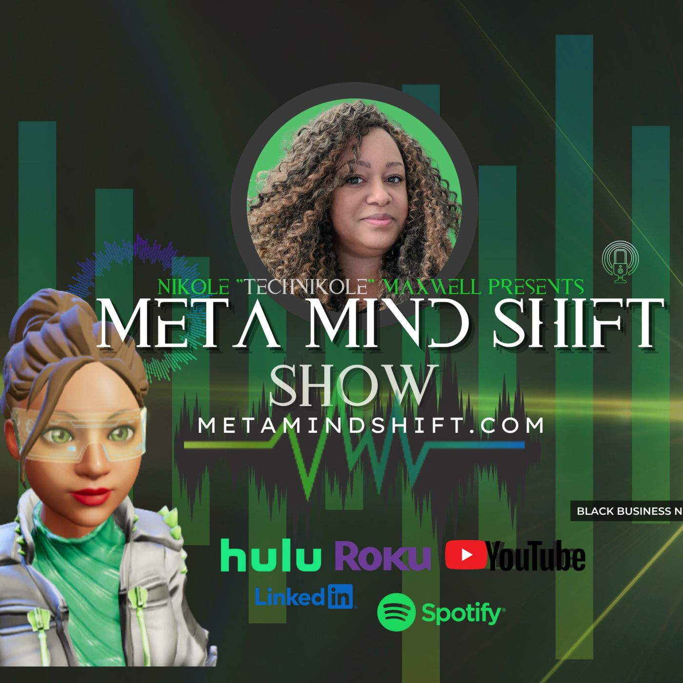 Meta Mind Shift Show by NiKole Maxwell, Metaverse Goddess podcast artwork