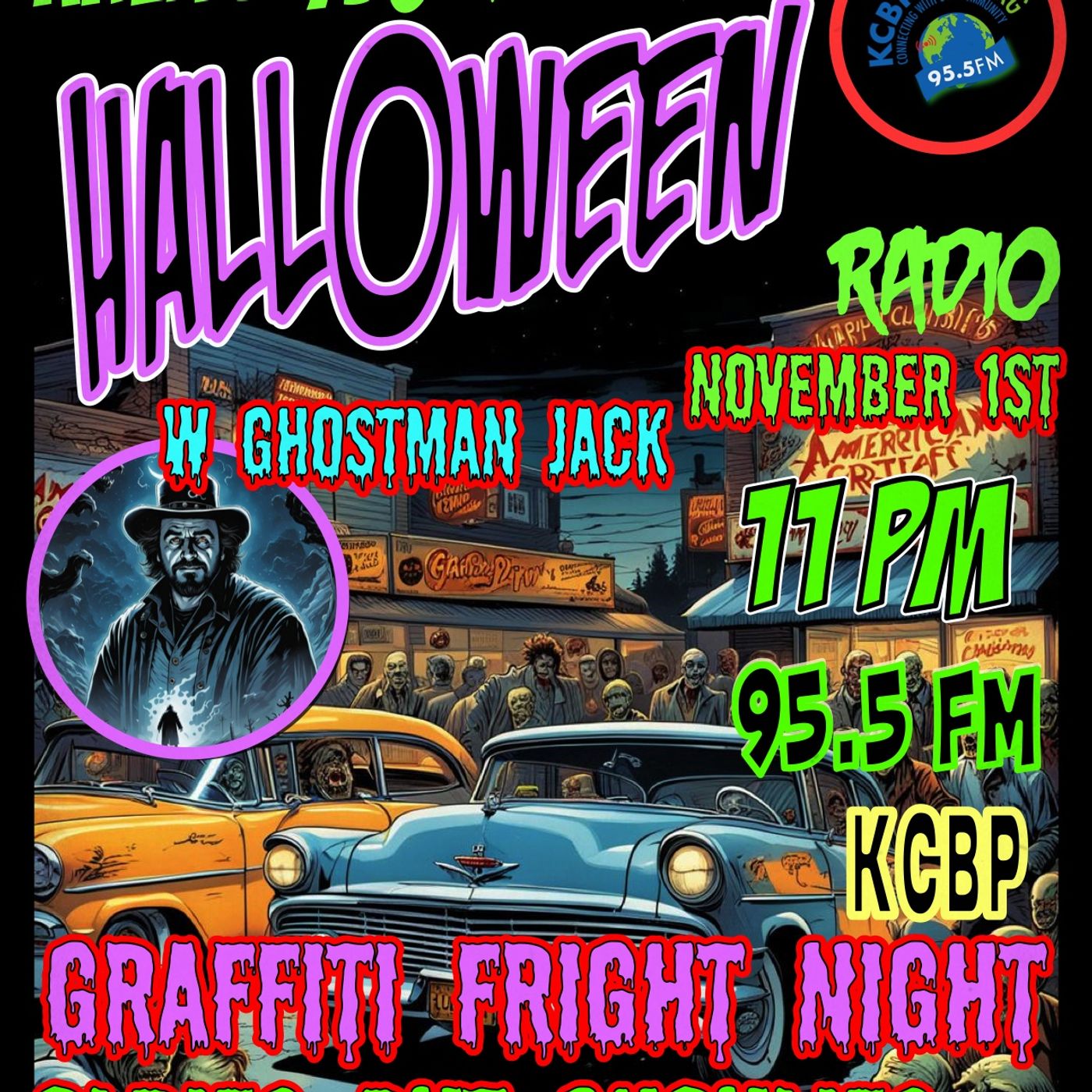 AREA 5150 HALLOWEEN SPEACIAL 2024 GRAFFITI FRIGHT NIGHT SHOW 4AIR AUDC _045430