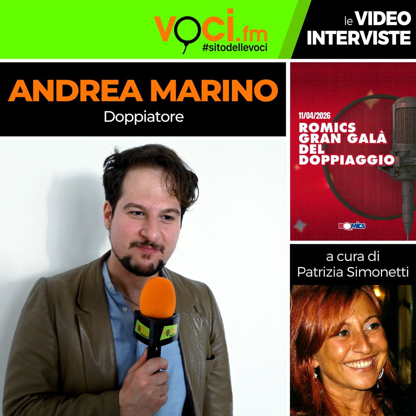 GRAN GALA' DEL DOPPIAGGIO ROMICS 2026: ANDREA MARINO su VOCI.fm - clicca play e ascolta l'intervista episode artwork