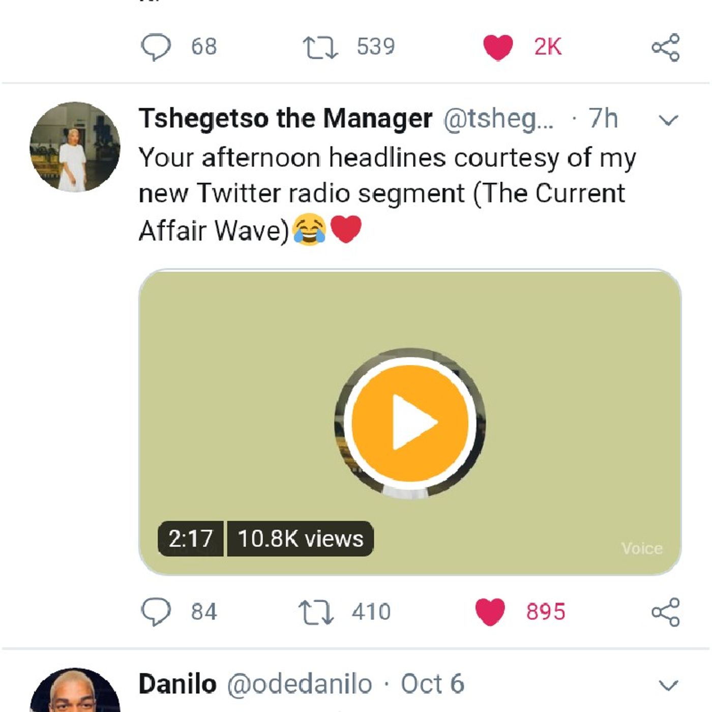 Sequel for Tshegetso Moepi's 'The Current Affair Wave' Twitter News Segment. episode artwork