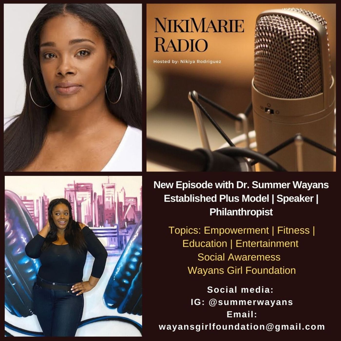 S02 E49: Interview with Dr. Summer Wayans: Established Plus Model/Speaker/Philanthropist