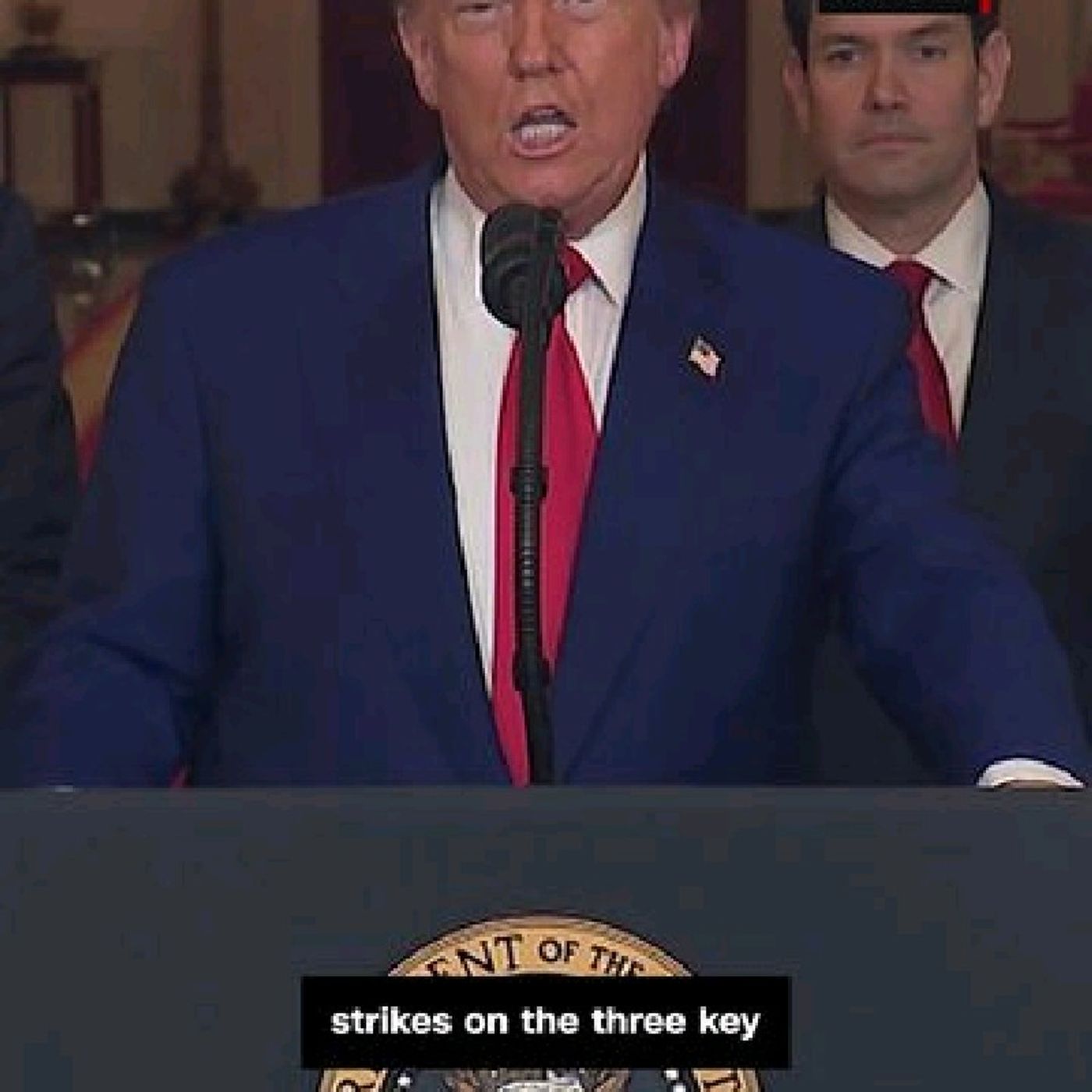 President Donald Trump addressed the nation from the White House after US strikes on three nuclear sites in Iran. episode artwork