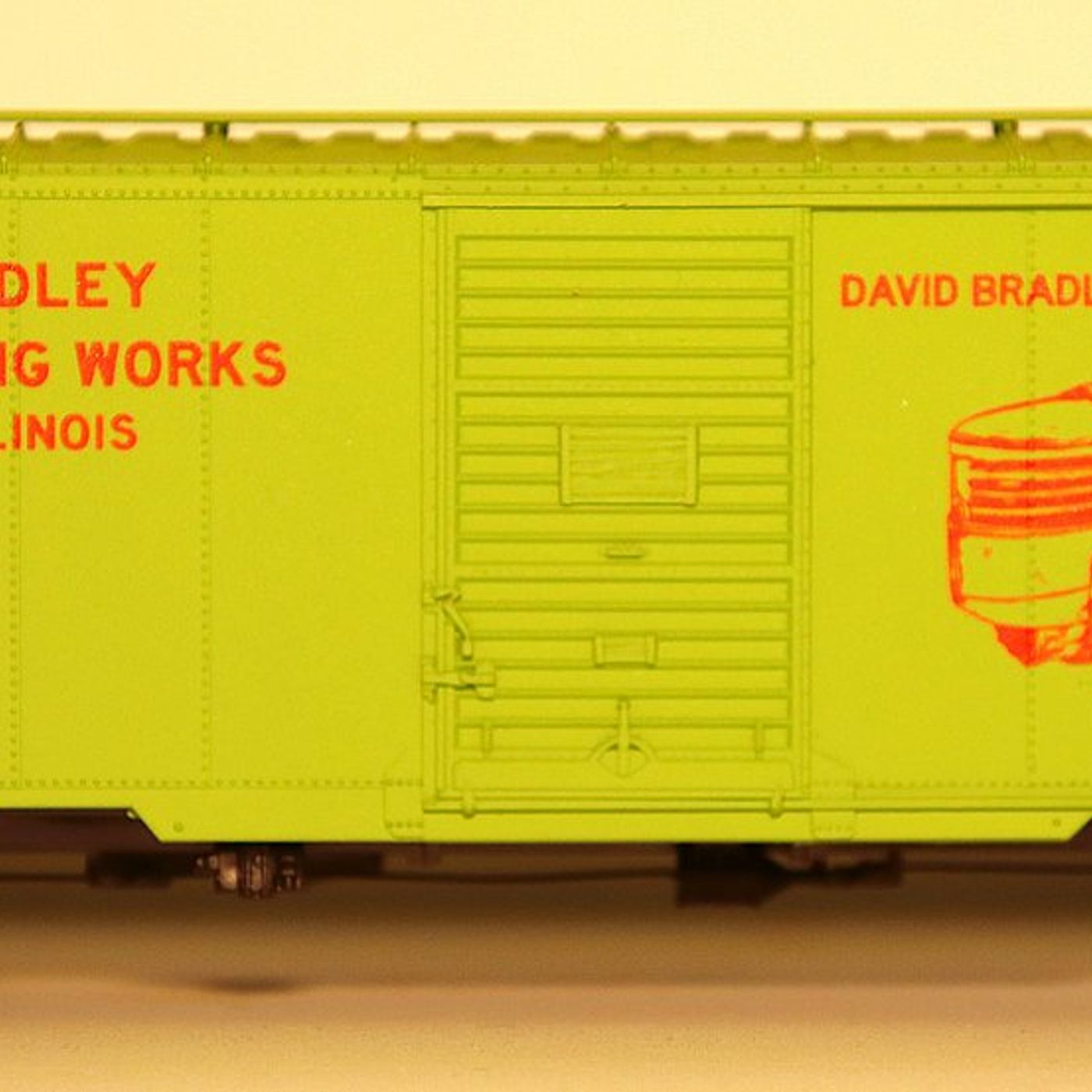 Bradley tractor remembered in model train car episode artwork
