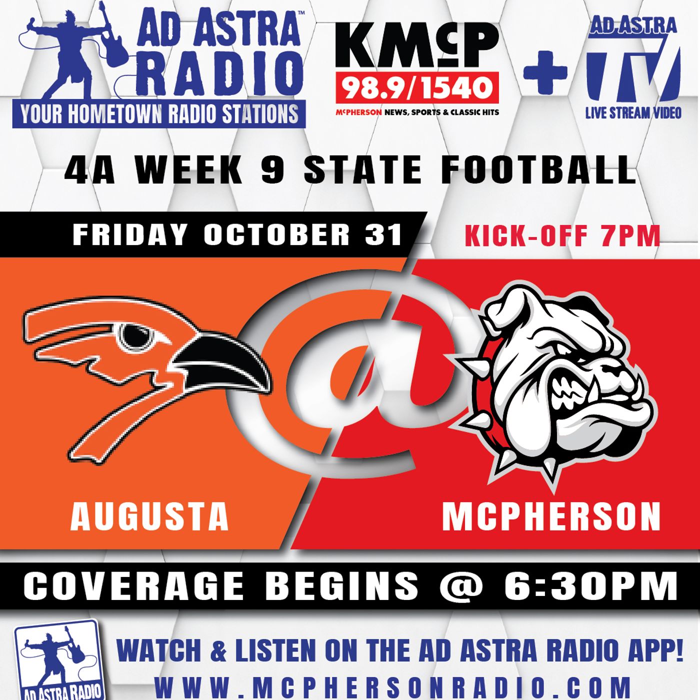 Augusta Orioles at McPherson Bullpups Football (October 31, 2025) episode artwork