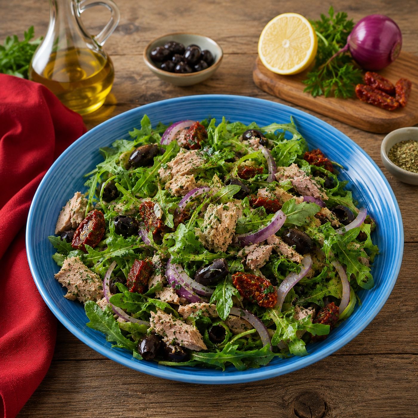 Insalata Mediterranea con Tonno, Pomodori Secchi e Olive: Ricetta Fresca e Veloce episode artwork