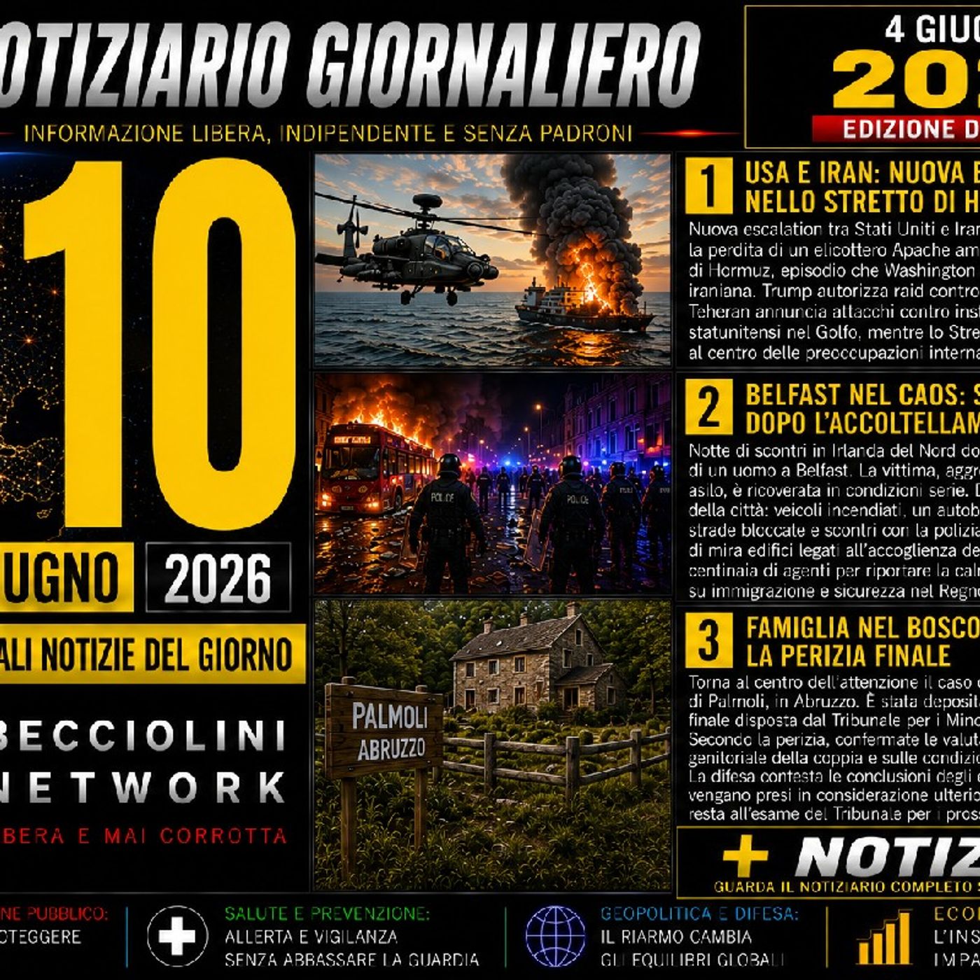 CAPIRE PRIMA DI CREDERE | Notiziario del mattino - del 10 Giugno 2026 episode artwork